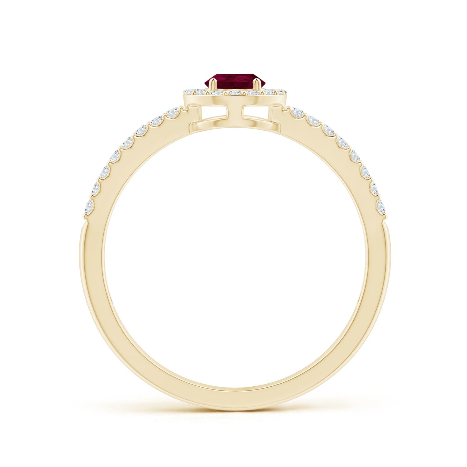 A - Ruby / 0.65 CT / 14 KT Yellow Gold