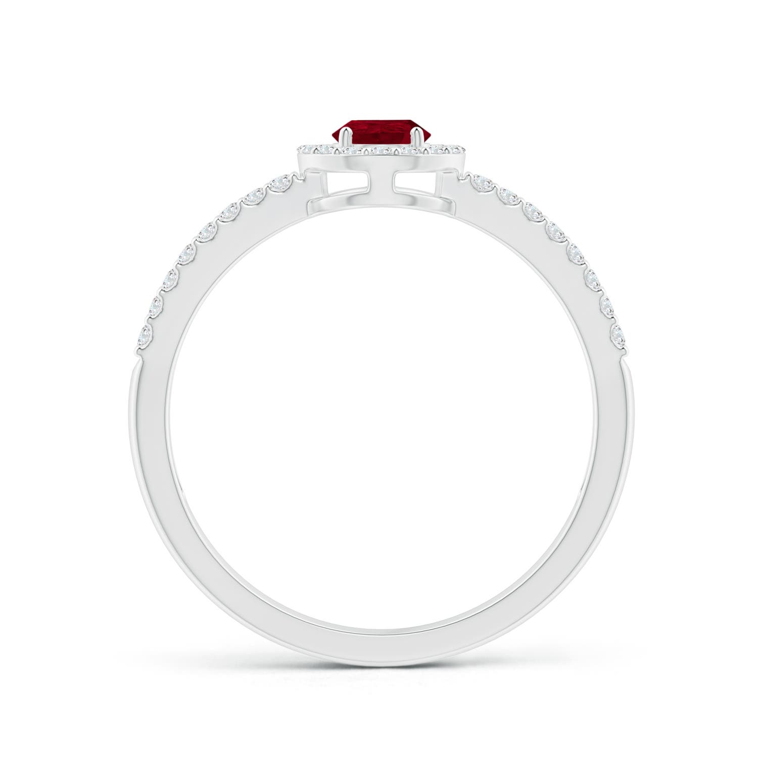 AA - Ruby / 0.65 CT / 14 KT White Gold