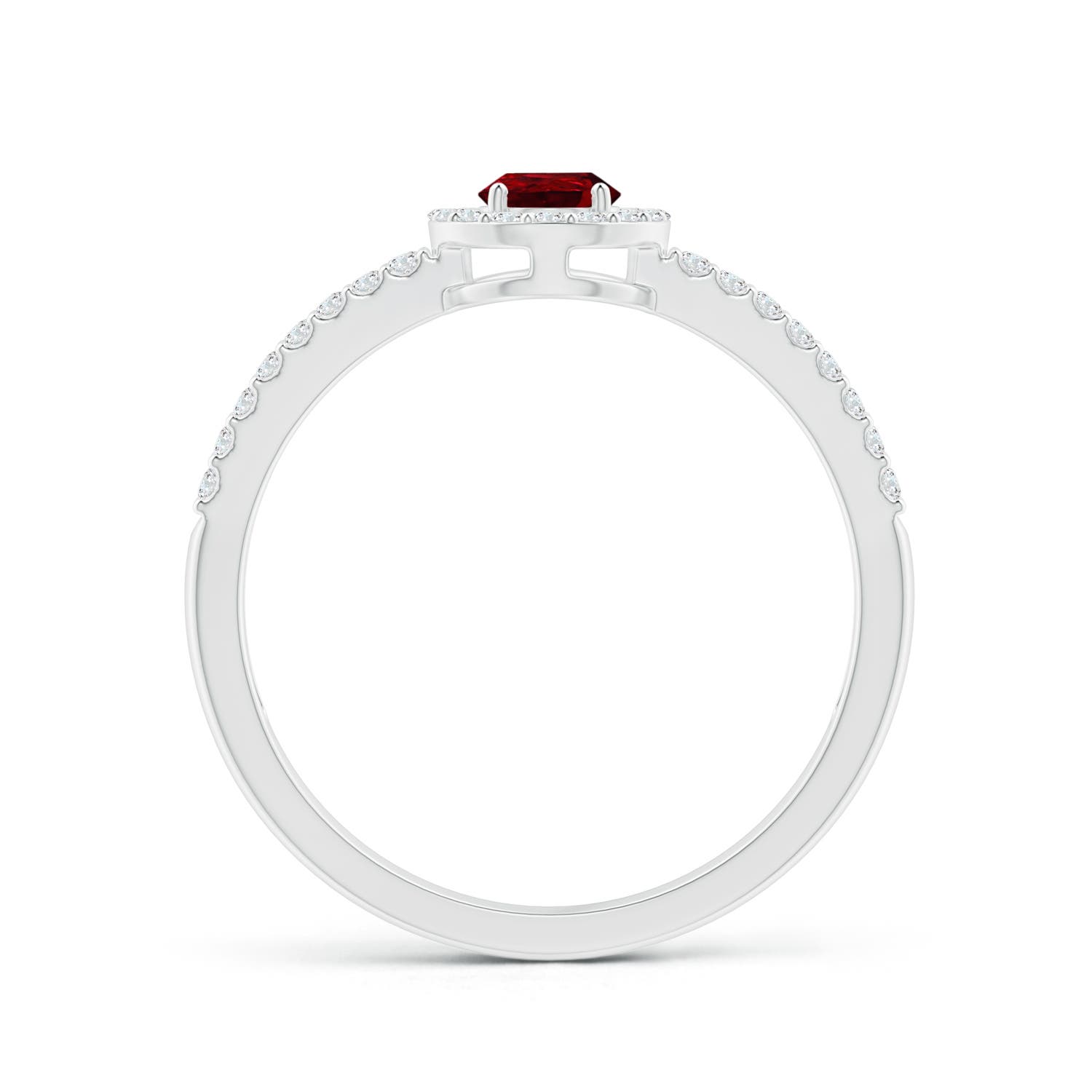 AAAA - Ruby / 0.65 CT / 14 KT White Gold