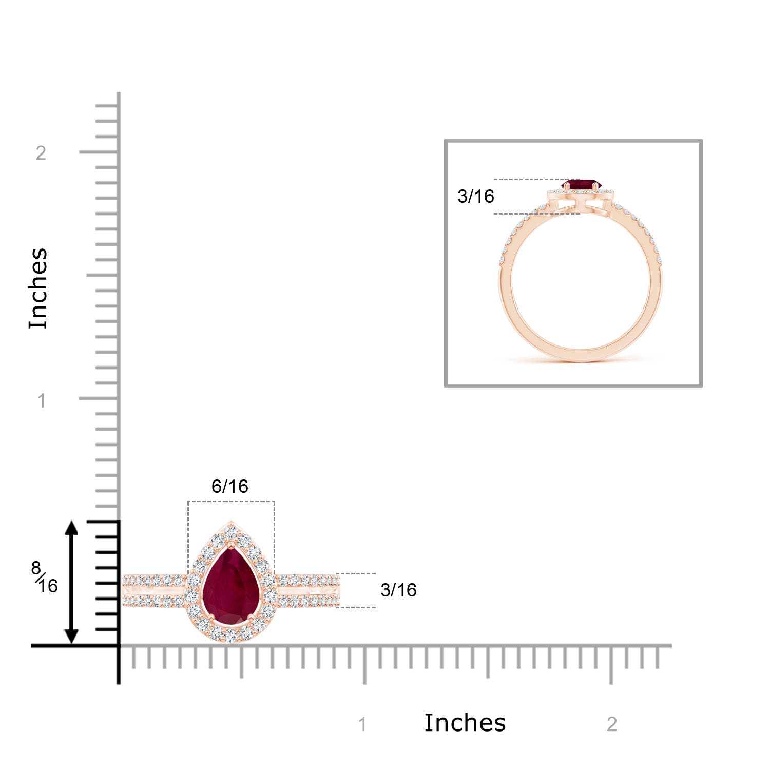 A - Ruby / 1.17 CT / 14 KT Rose Gold