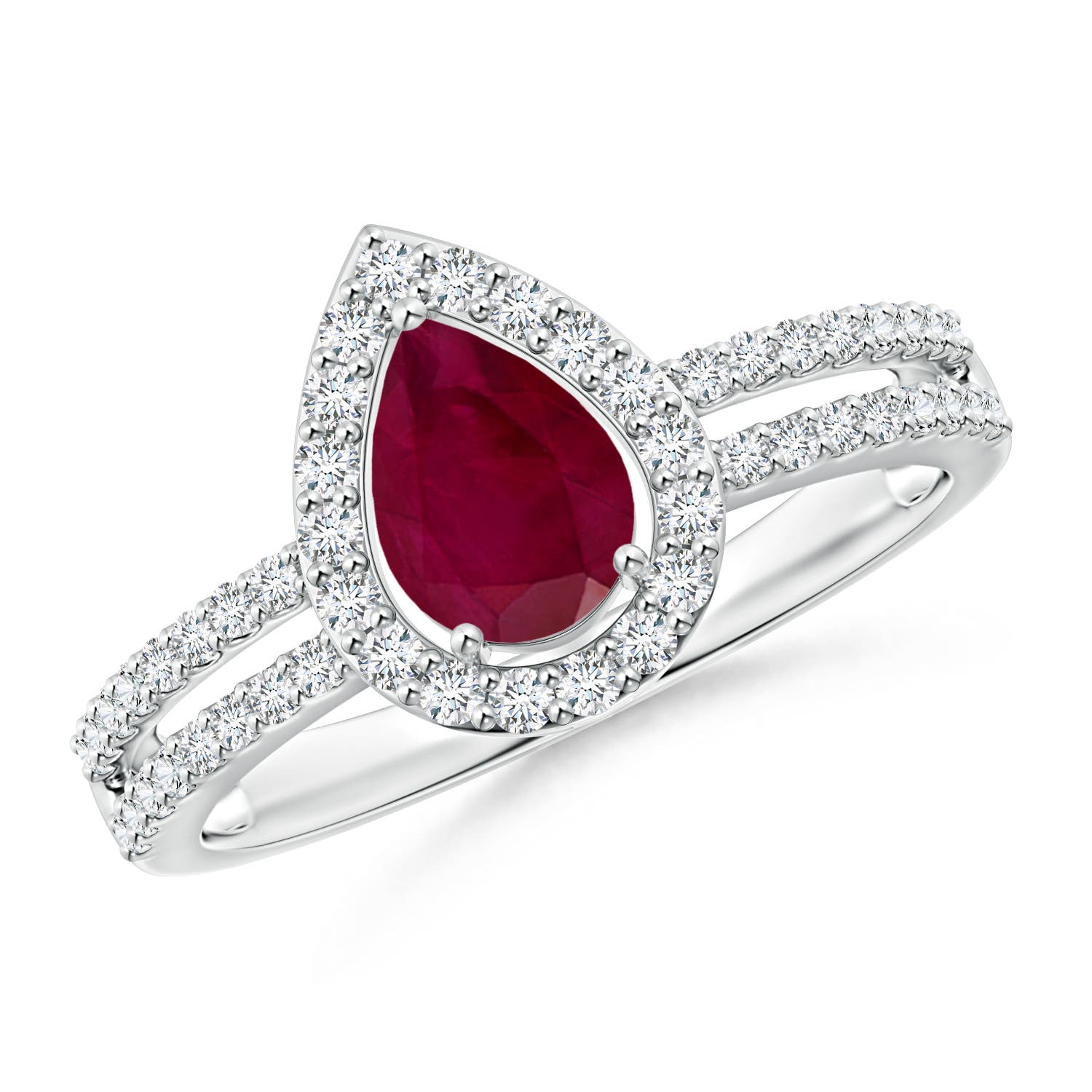 A - Ruby / 1.17 CT / 14 KT White Gold