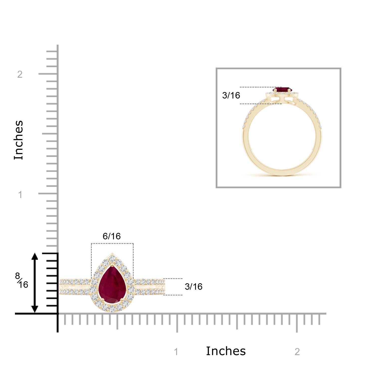 A - Ruby / 1.17 CT / 14 KT Yellow Gold