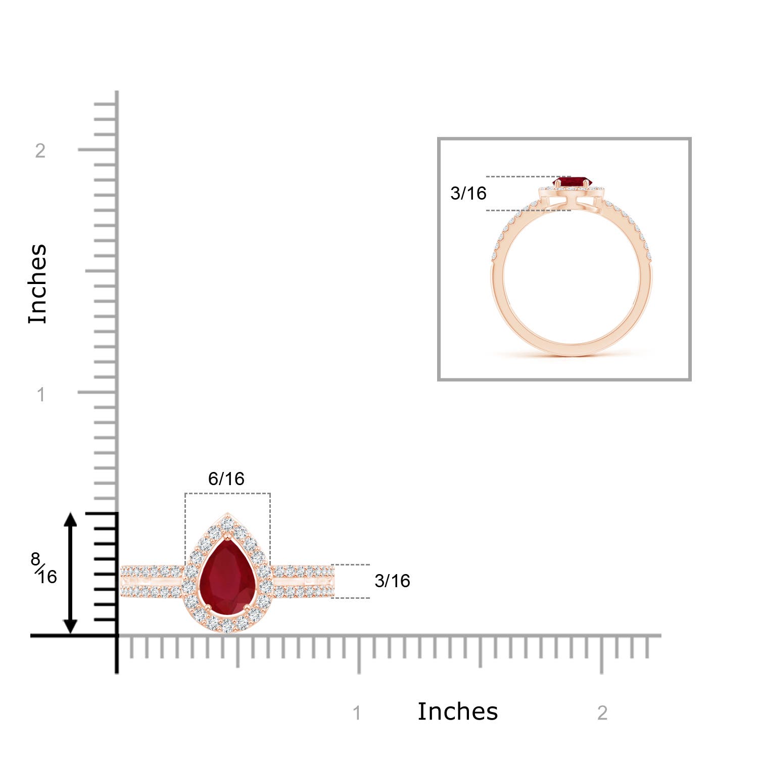 AA - Ruby / 1.17 CT / 14 KT Rose Gold