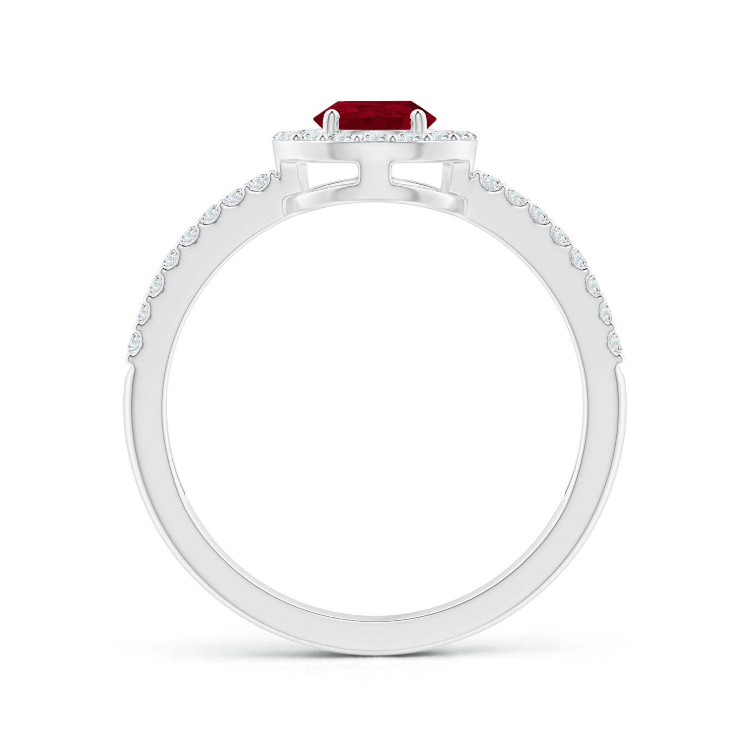 AA - Ruby / 1.17 CT / 14 KT White Gold