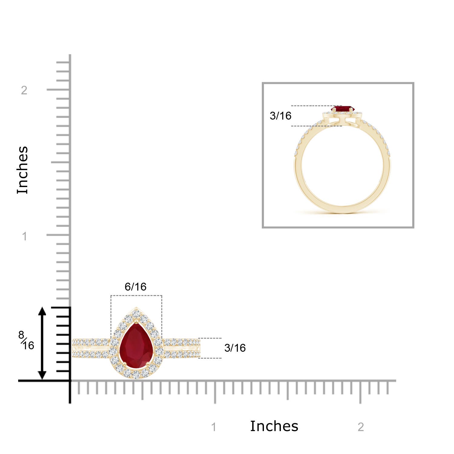 AA - Ruby / 1.17 CT / 14 KT Yellow Gold