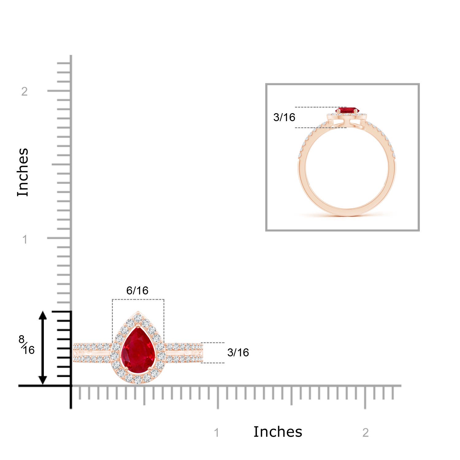 AAA - Ruby / 1.17 CT / 14 KT Rose Gold