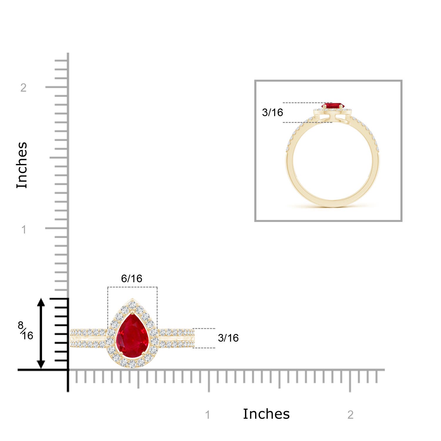 AAA - Ruby / 1.17 CT / 14 KT Yellow Gold