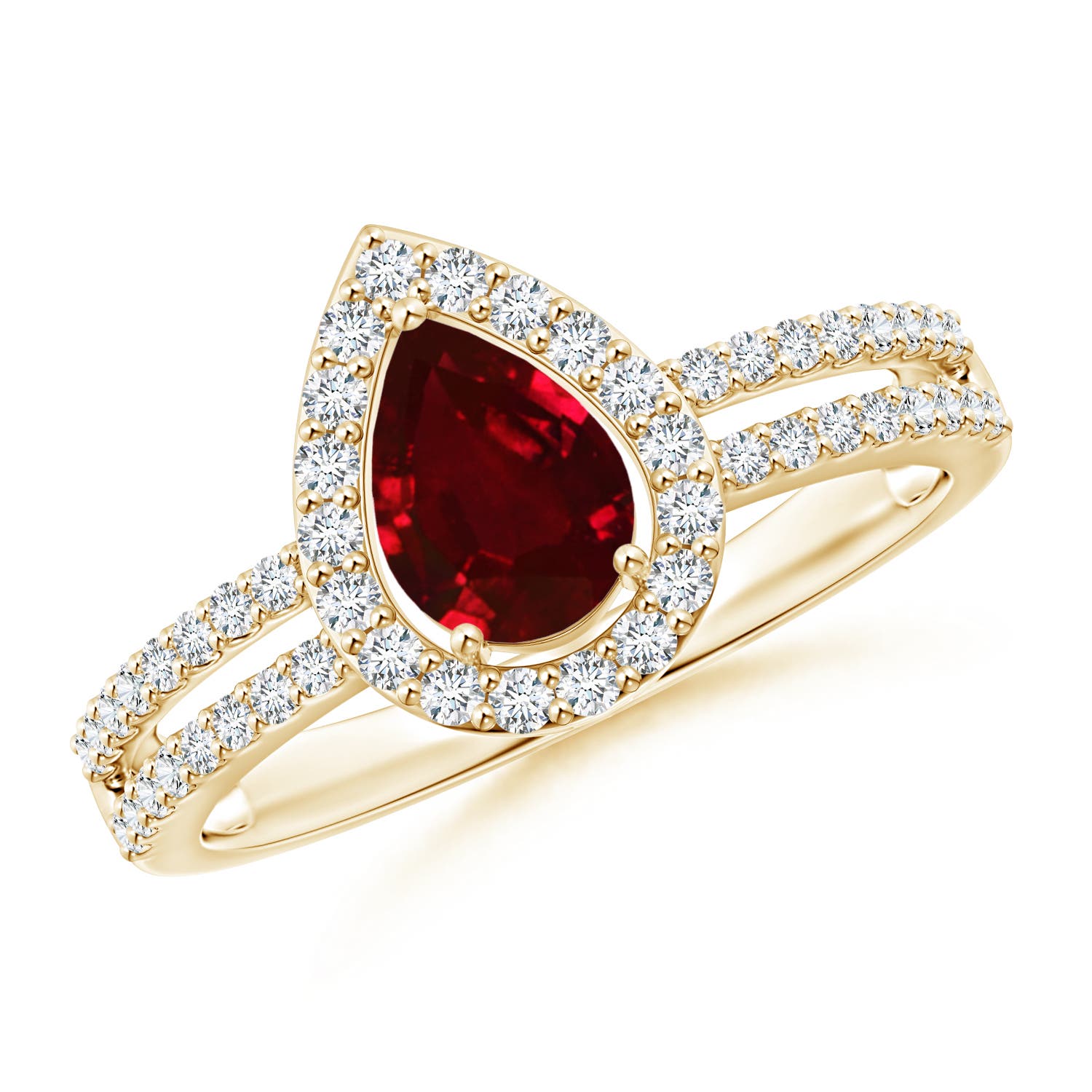 AAAA - Ruby / 1.17 CT / 14 KT Yellow Gold