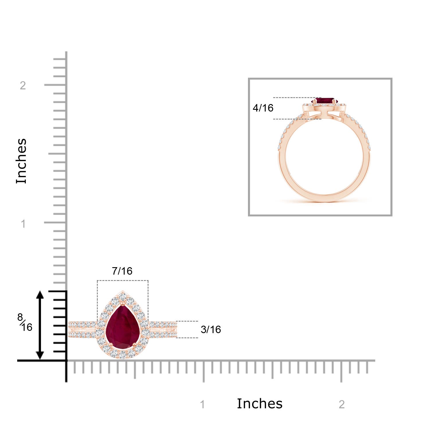 A - Ruby / 1.59 CT / 14 KT Rose Gold