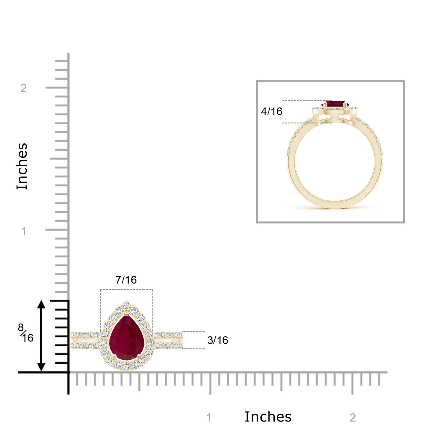 A - Ruby / 1.59 CT / 14 KT Yellow Gold