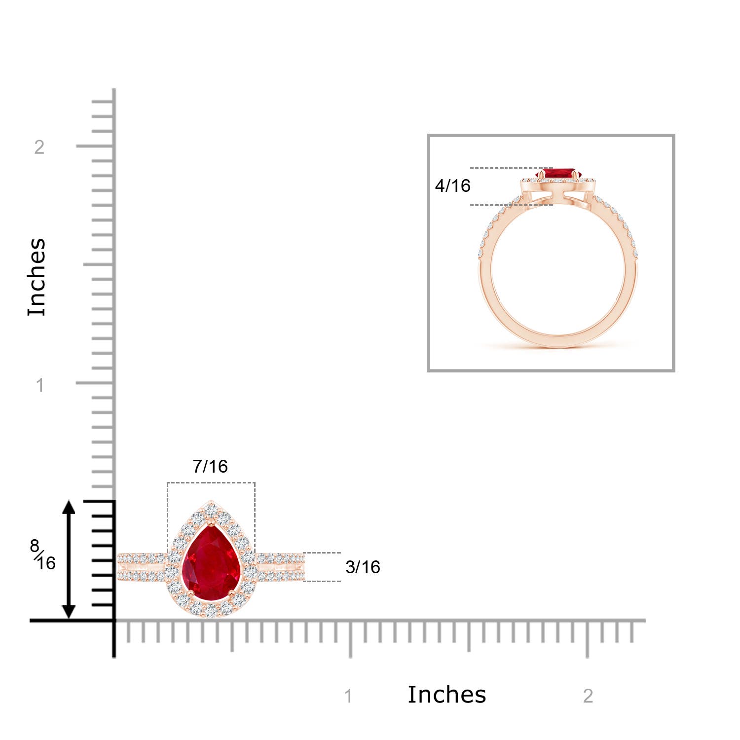 AAA - Ruby / 1.59 CT / 14 KT Rose Gold