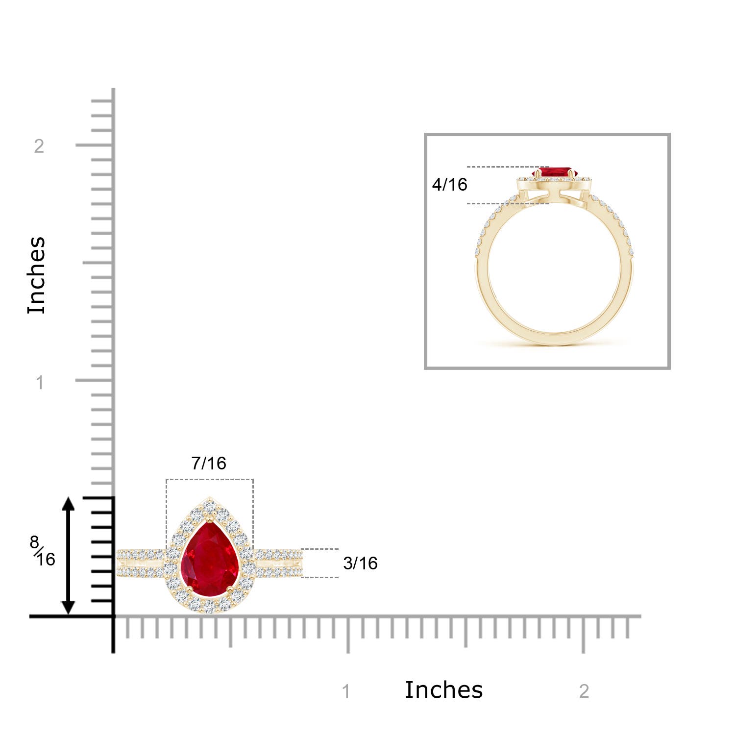 AAA - Ruby / 1.59 CT / 14 KT Yellow Gold