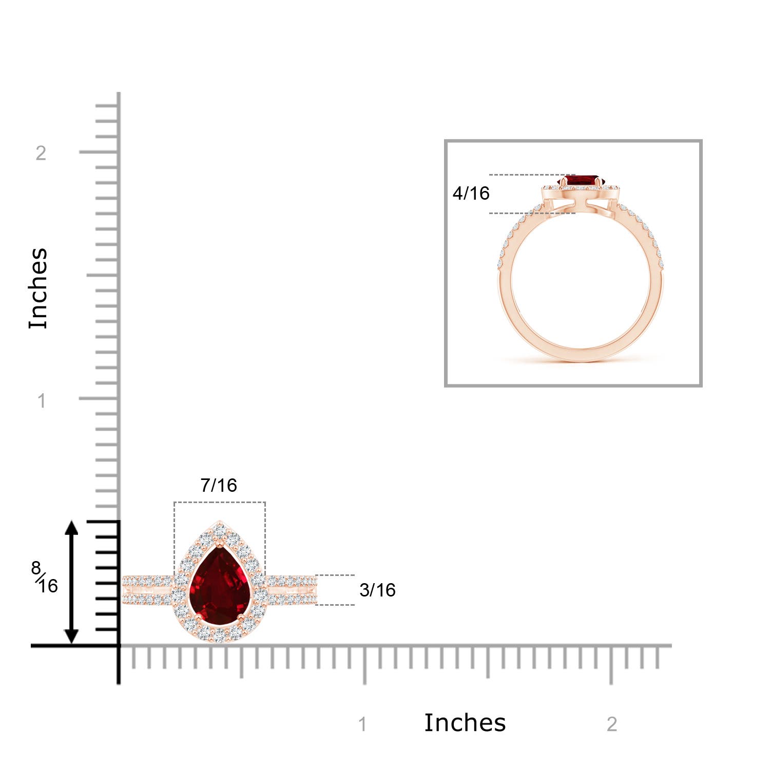 AAAA - Ruby / 1.59 CT / 14 KT Rose Gold