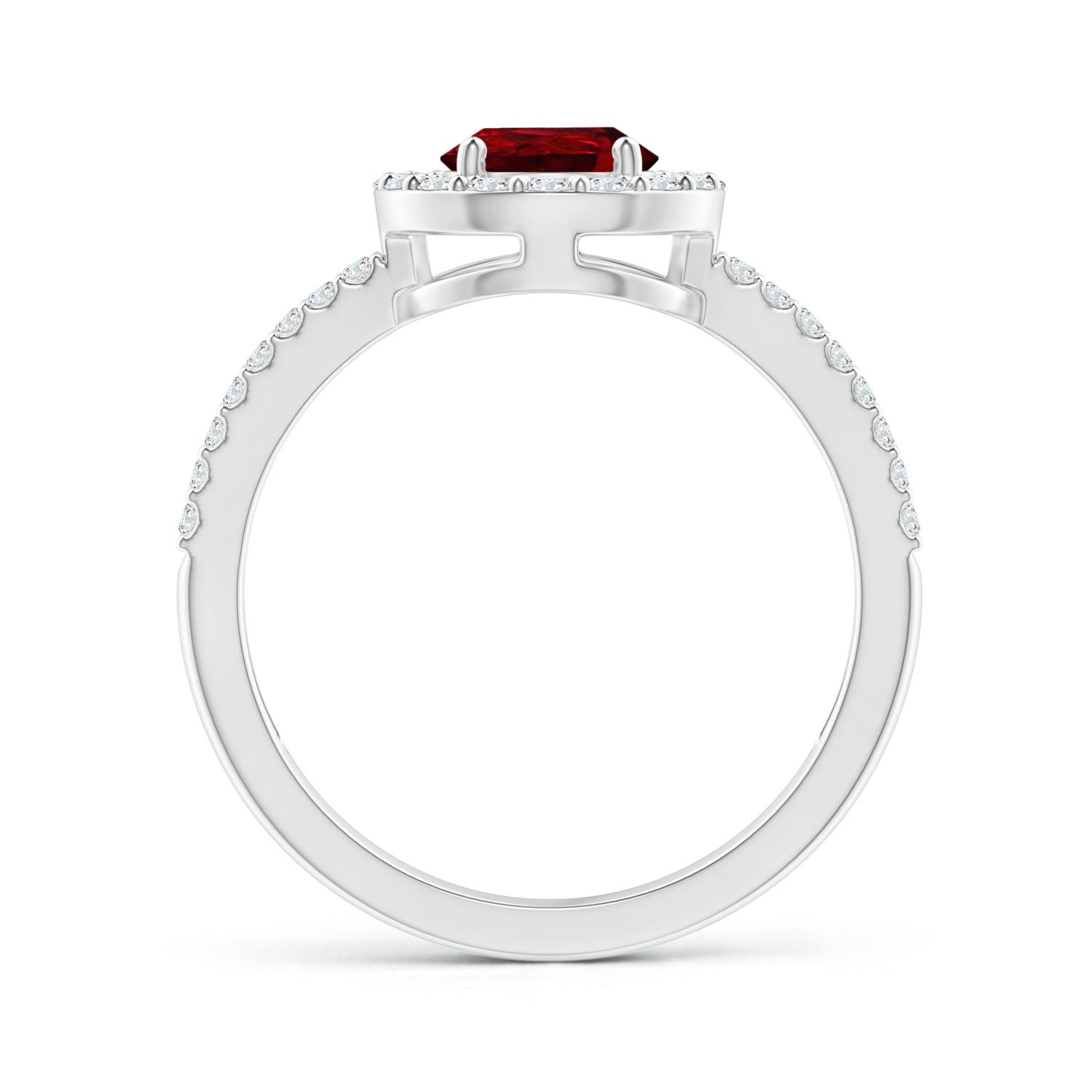 AAAA - Ruby / 1.59 CT / 14 KT White Gold