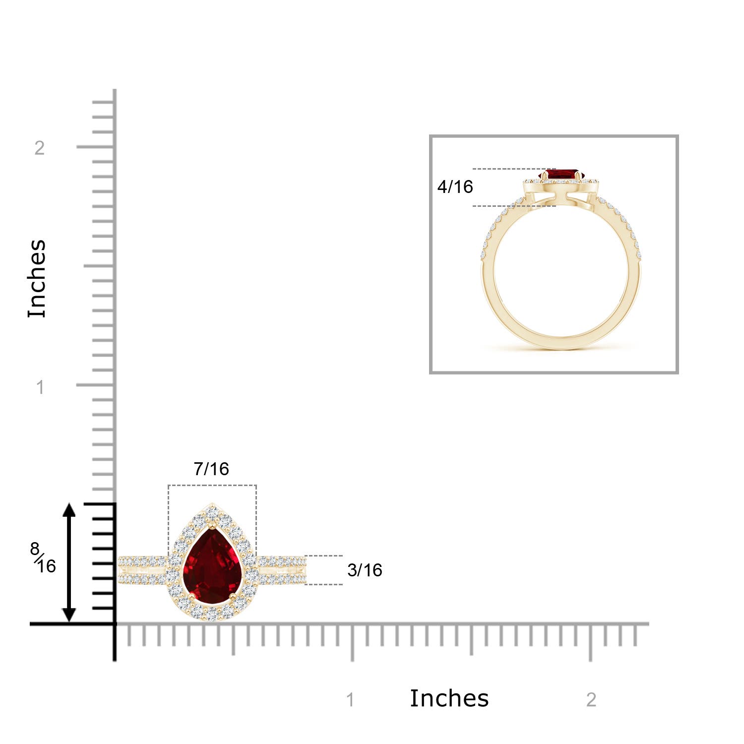 AAAA - Ruby / 1.59 CT / 14 KT Yellow Gold