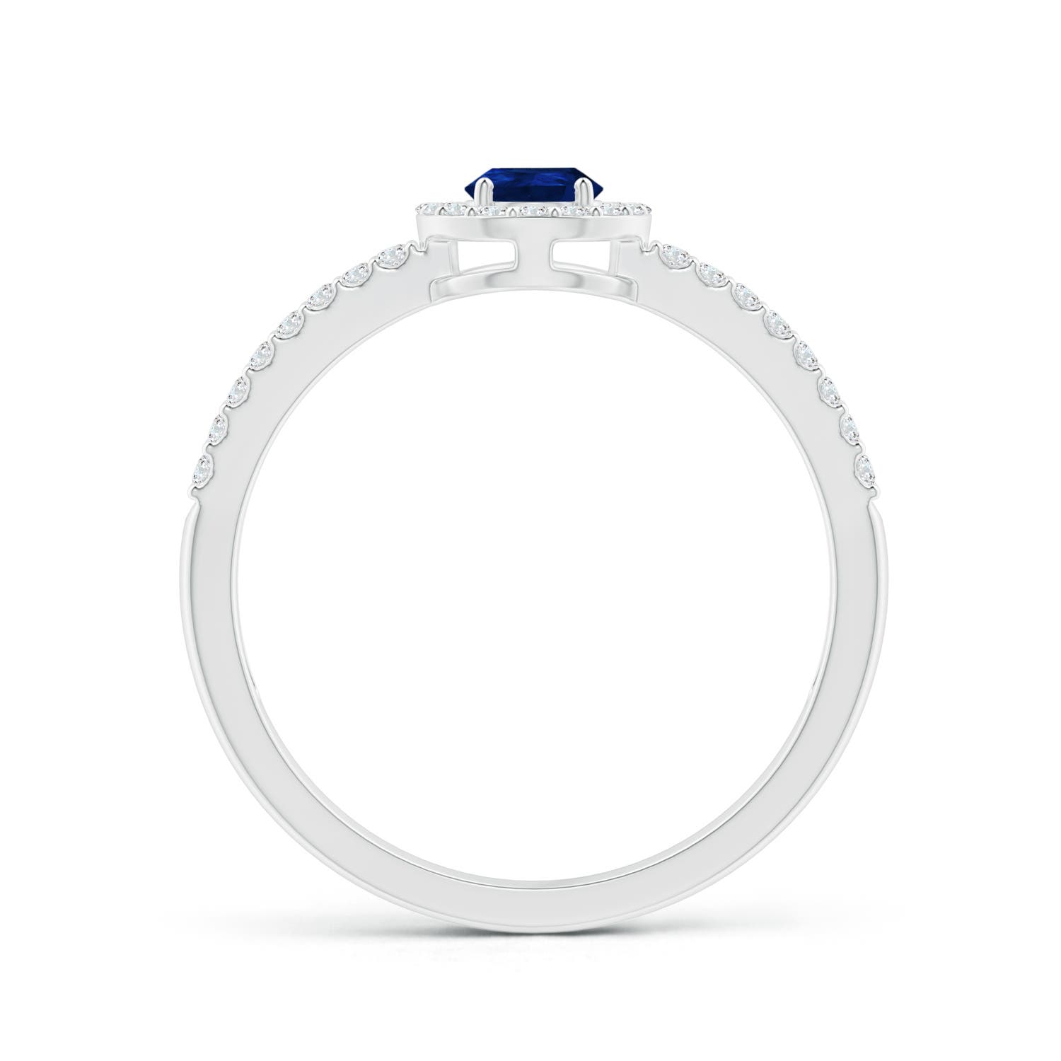 AA - Blue Sapphire / 0.65 CT / 14 KT White Gold