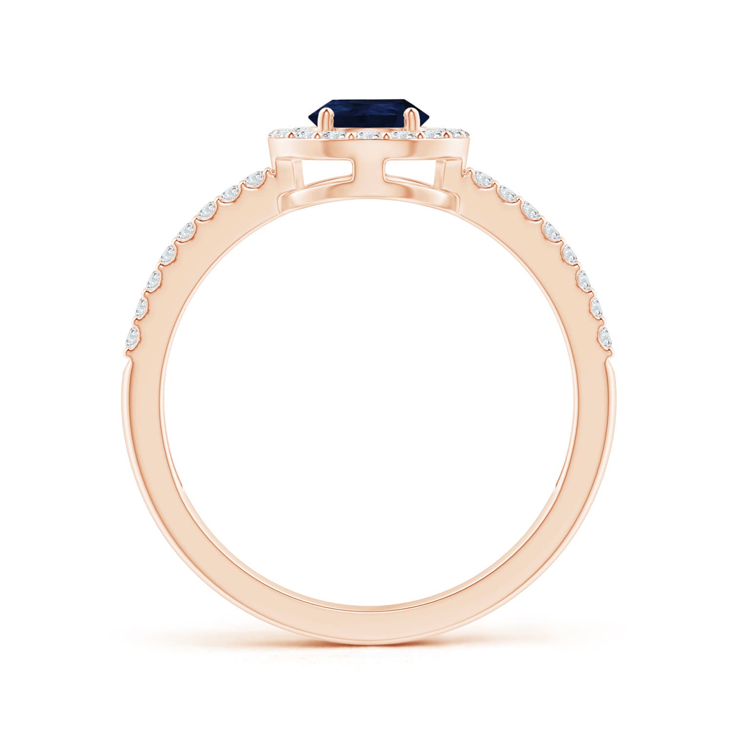 A - Blue Sapphire / 1.12 CT / 14 KT Rose Gold