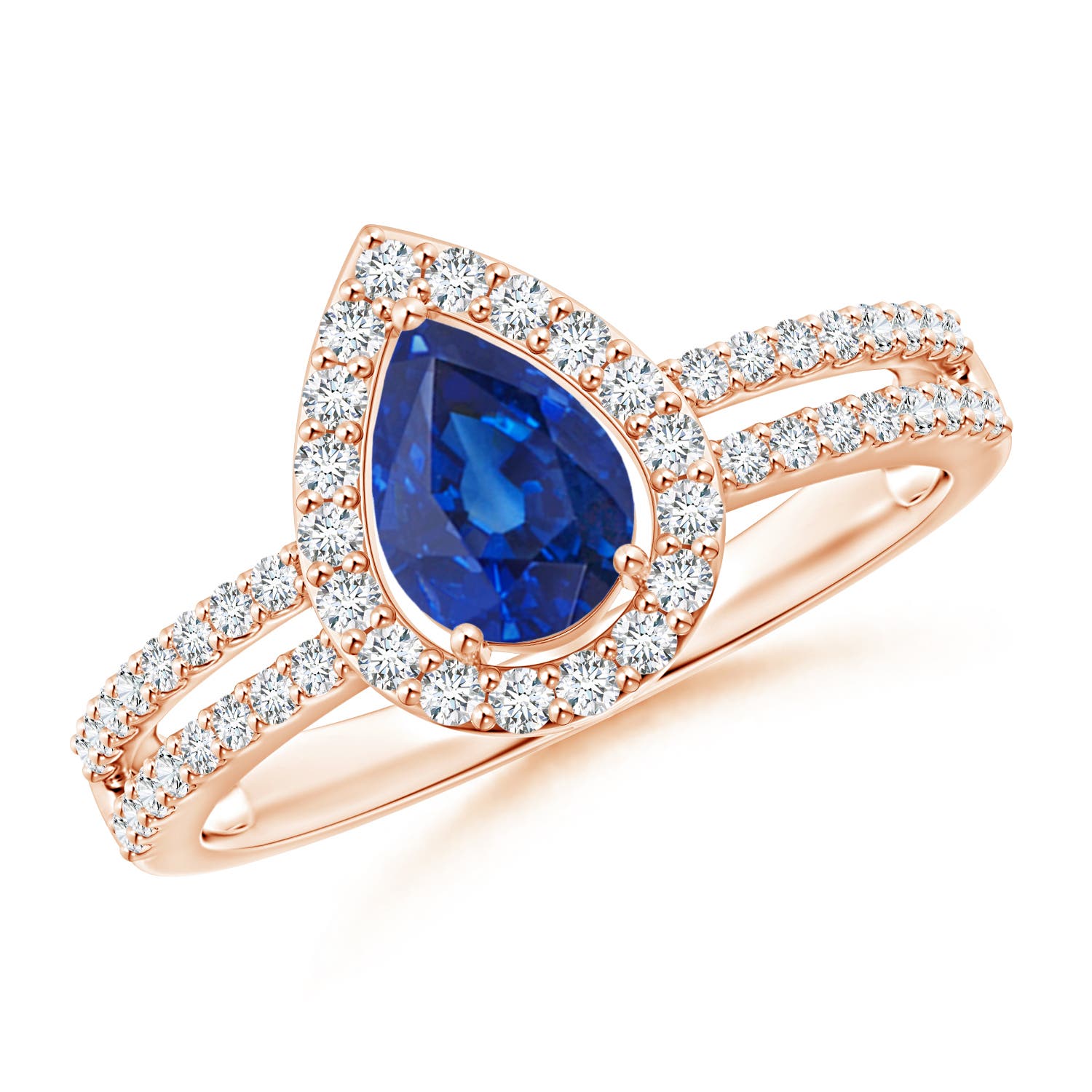 AAA - Blue Sapphire / 1.12 CT / 14 KT Rose Gold