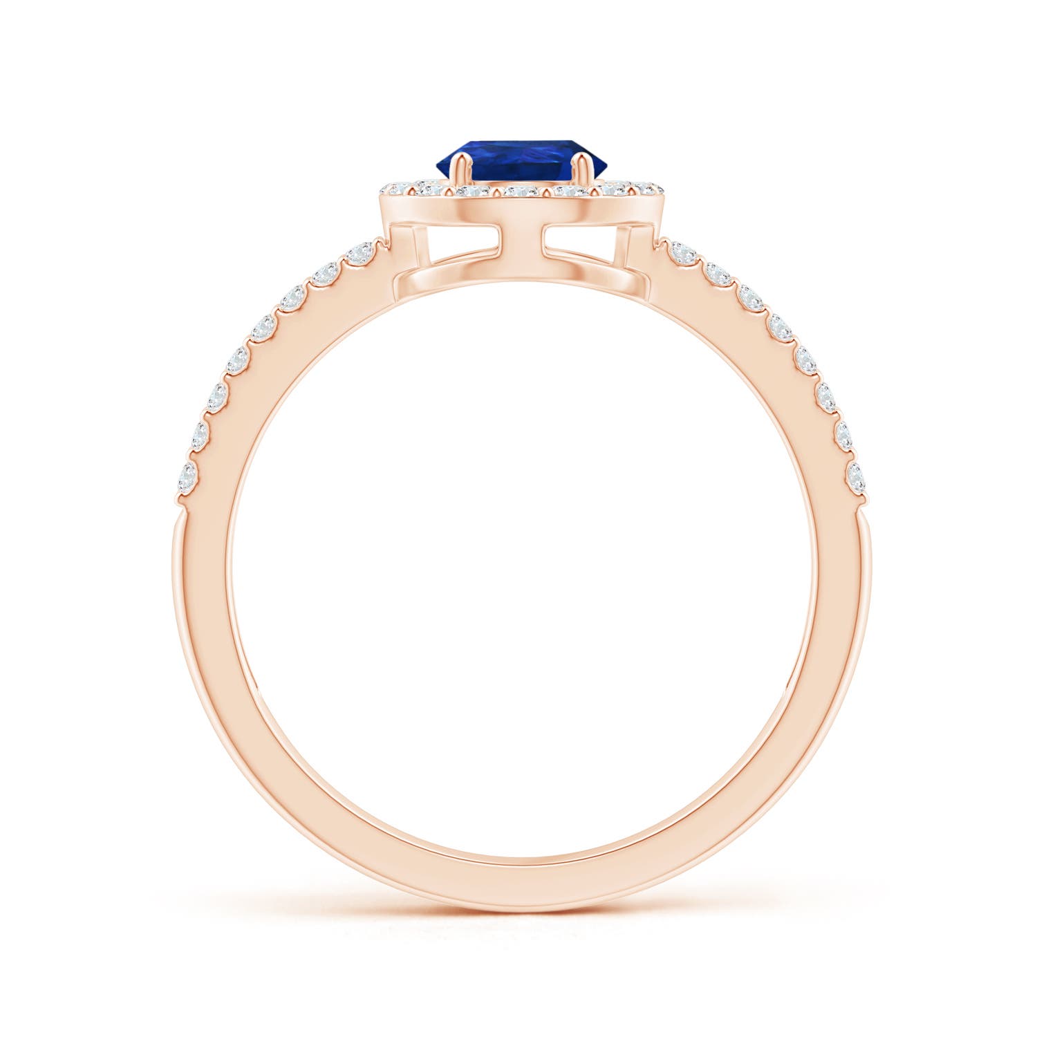 AAA - Blue Sapphire / 1.12 CT / 14 KT Rose Gold