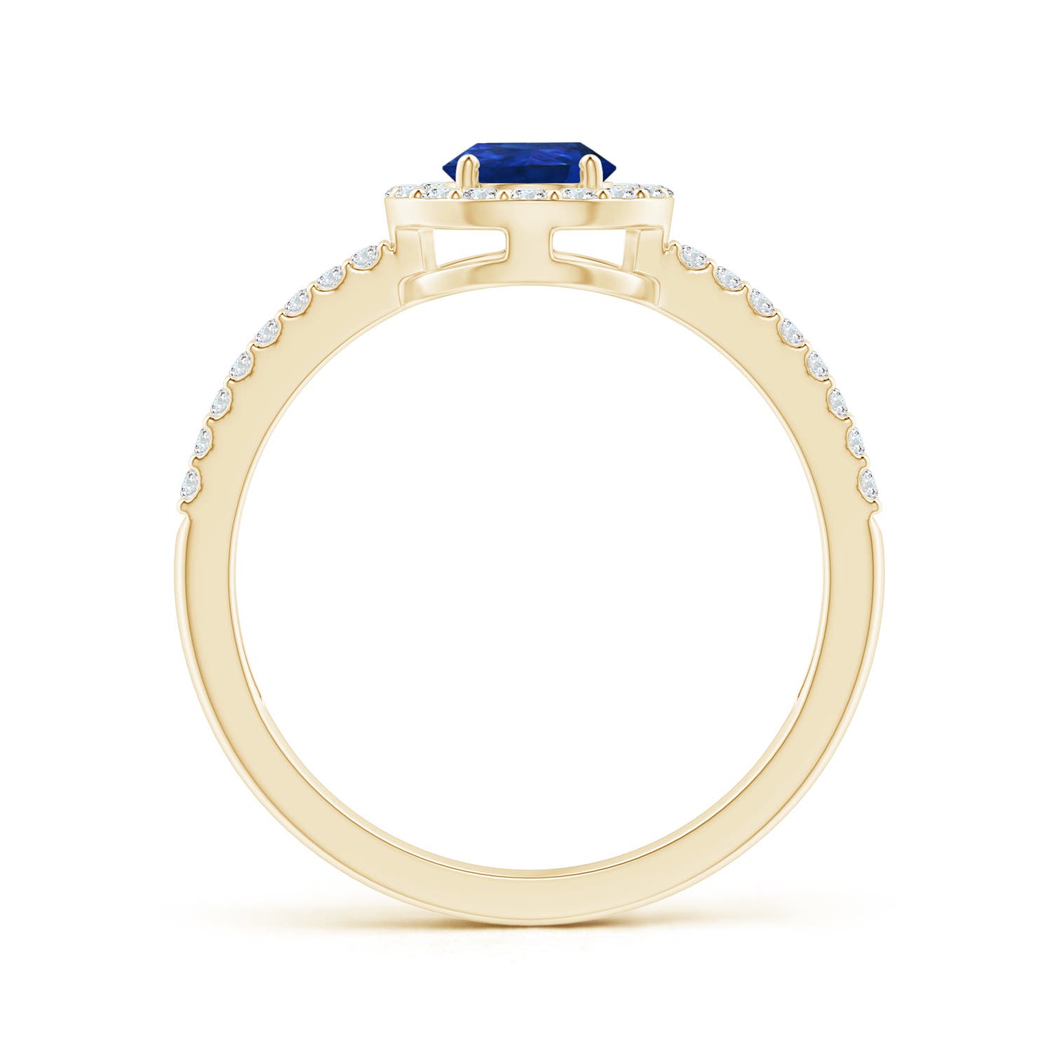 AAA - Blue Sapphire / 1.12 CT / 14 KT Yellow Gold