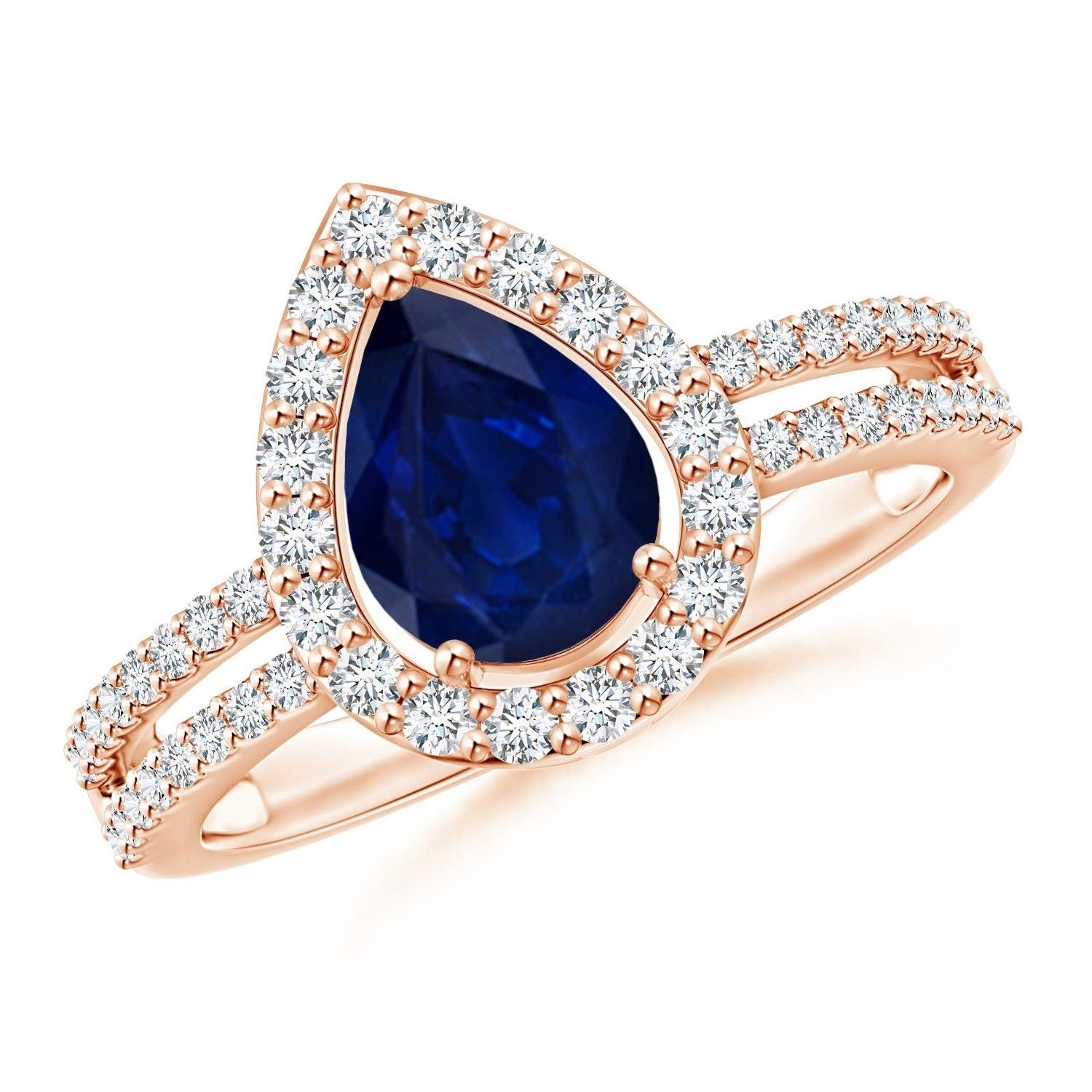 AA - Blue Sapphire / 1.59 CT / 14 KT Rose Gold