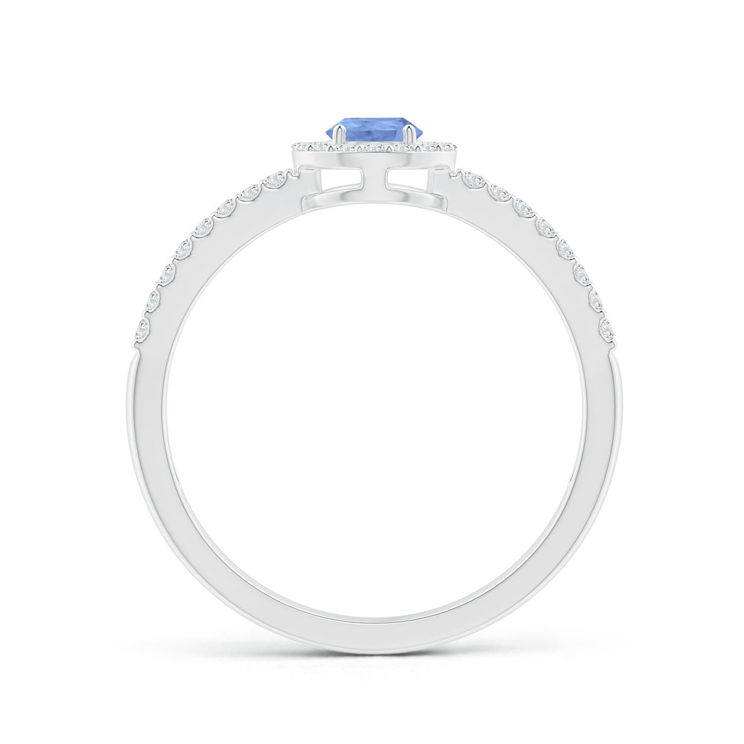 A - Tanzanite / 0.6 CT / 14 KT White Gold