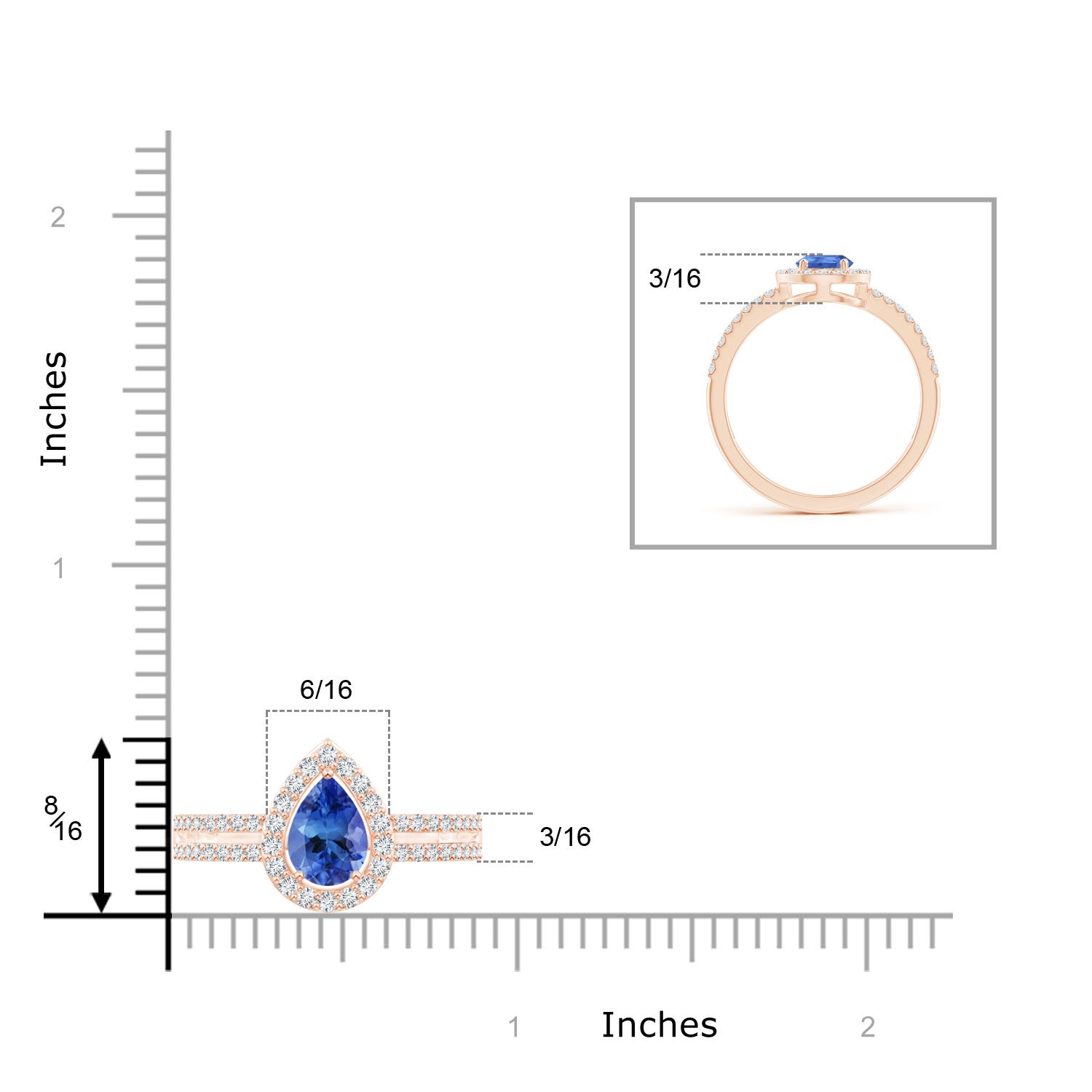 AA - Tanzanite / 1.02 CT / 14 KT Rose Gold