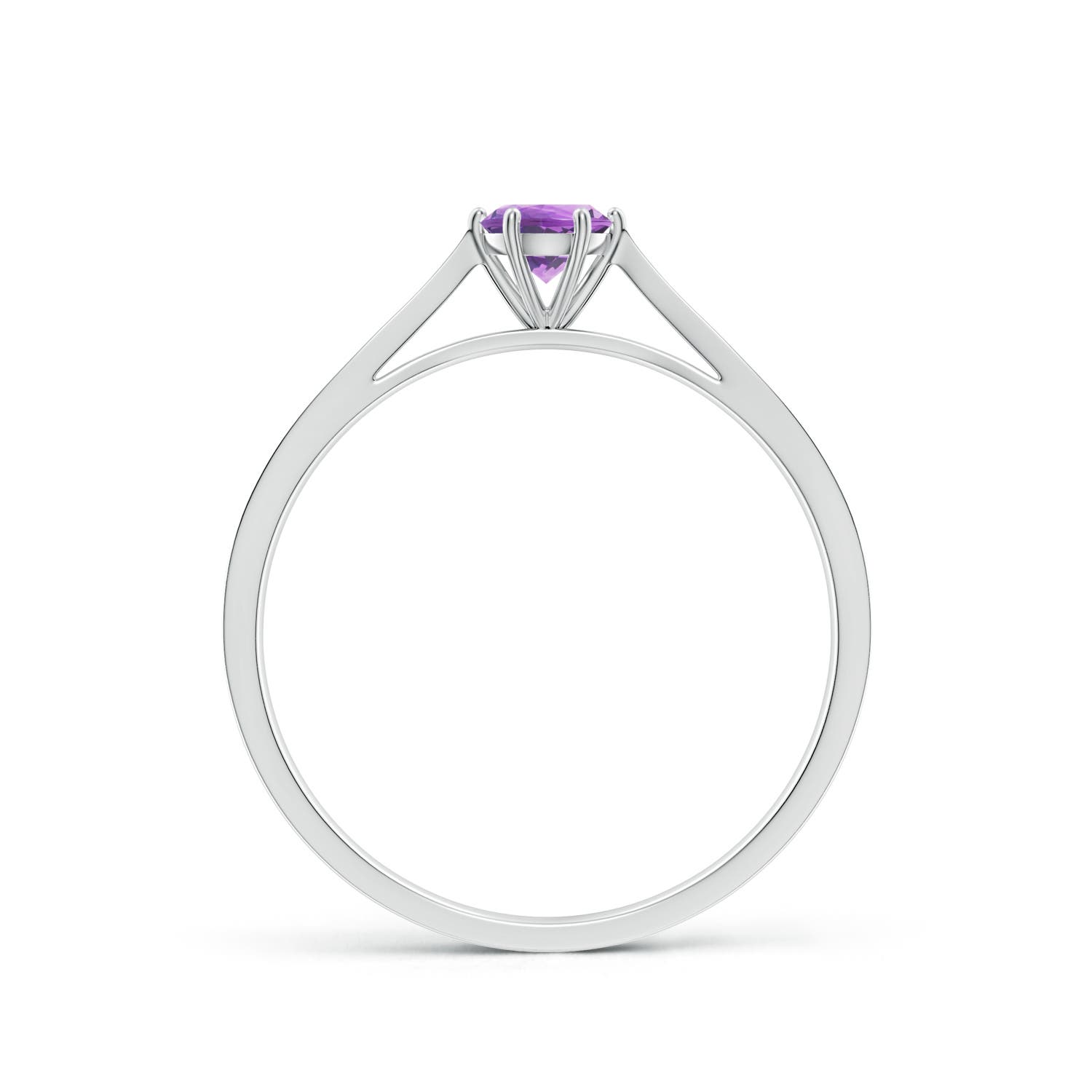 A - Amethyst / 0.26 CT / 14 KT White Gold