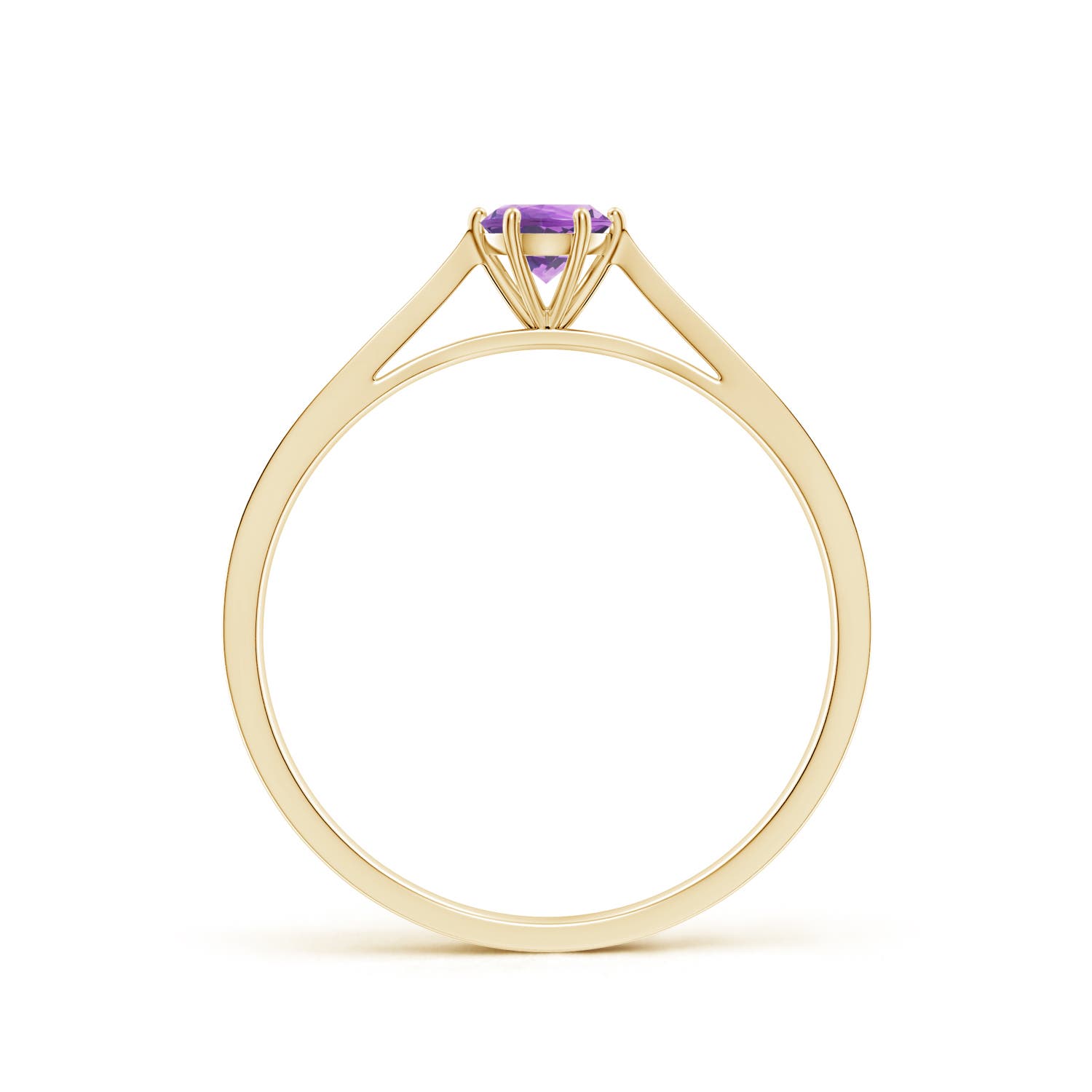 A - Amethyst / 0.26 CT / 14 KT Yellow Gold