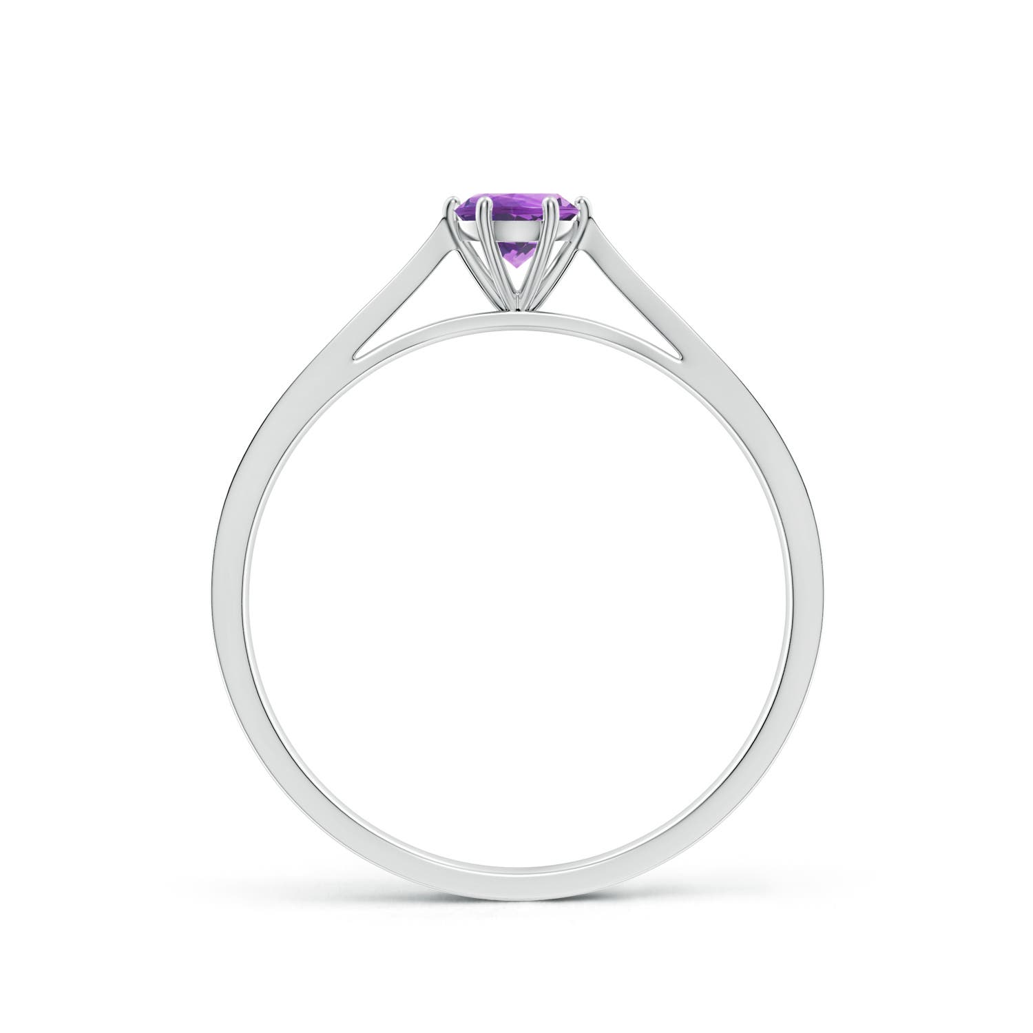 AA - Amethyst / 0.26 CT / 14 KT White Gold