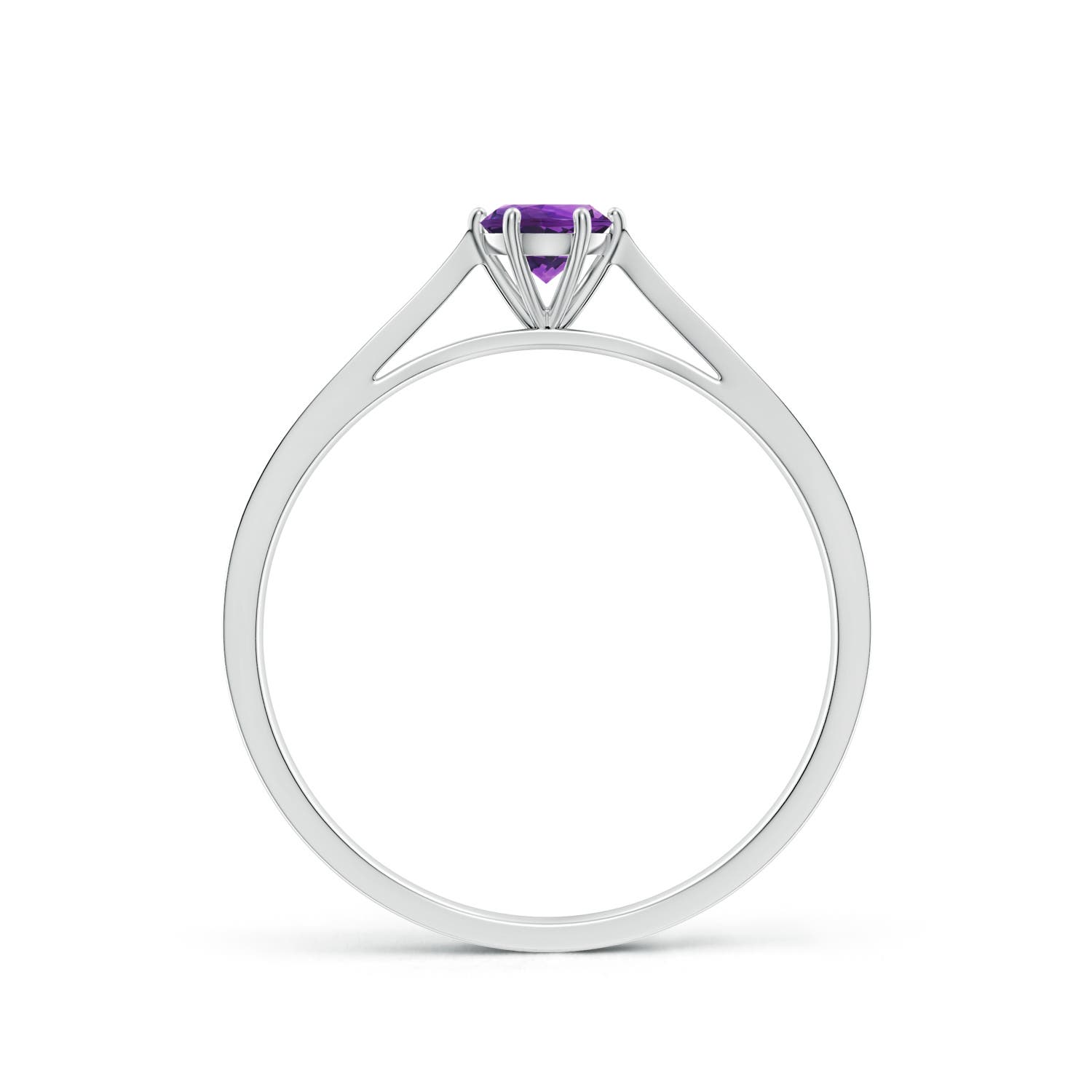 AAAA - Amethyst / 0.26 CT / 14 KT White Gold