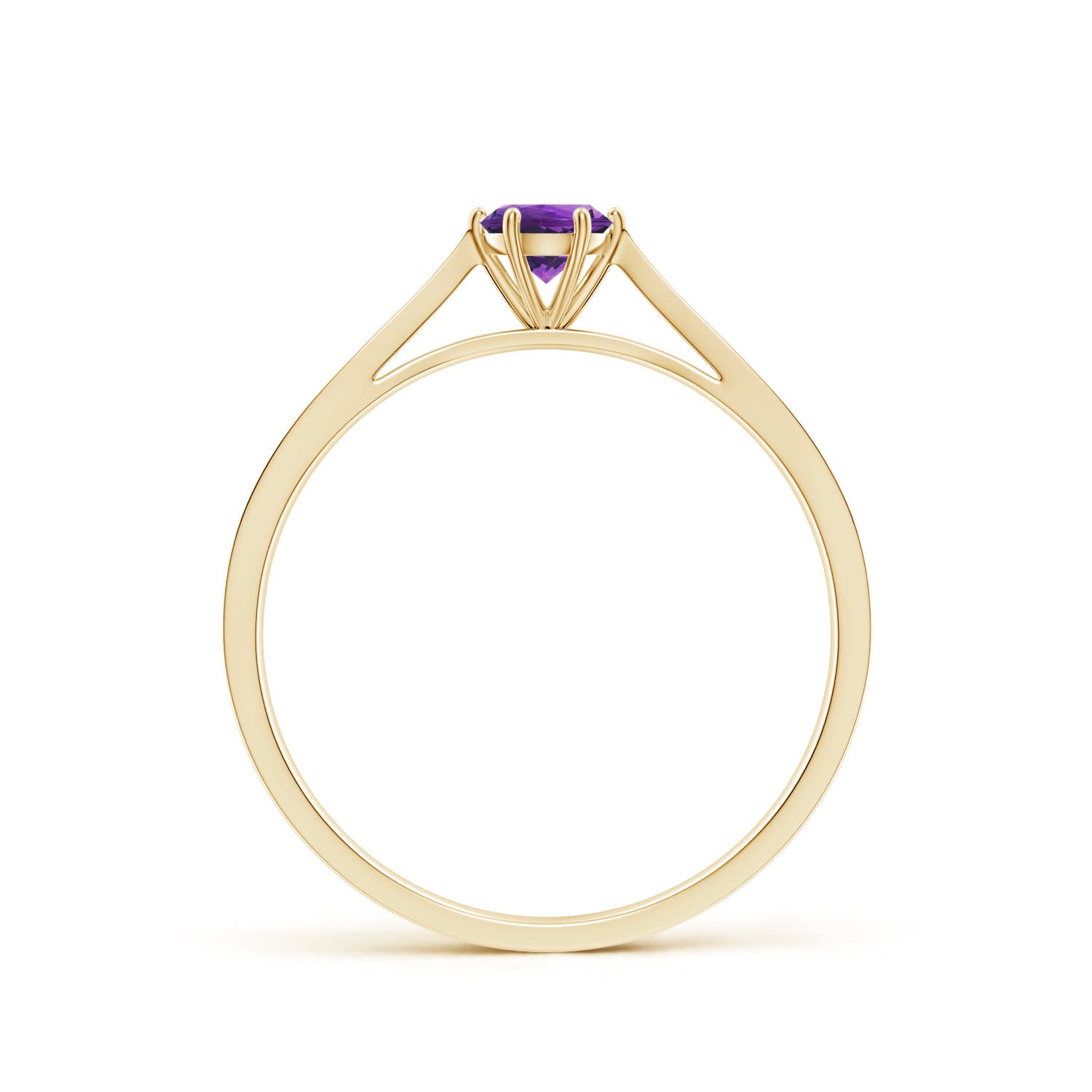 AAAA - Amethyst / 0.26 CT / 14 KT Yellow Gold