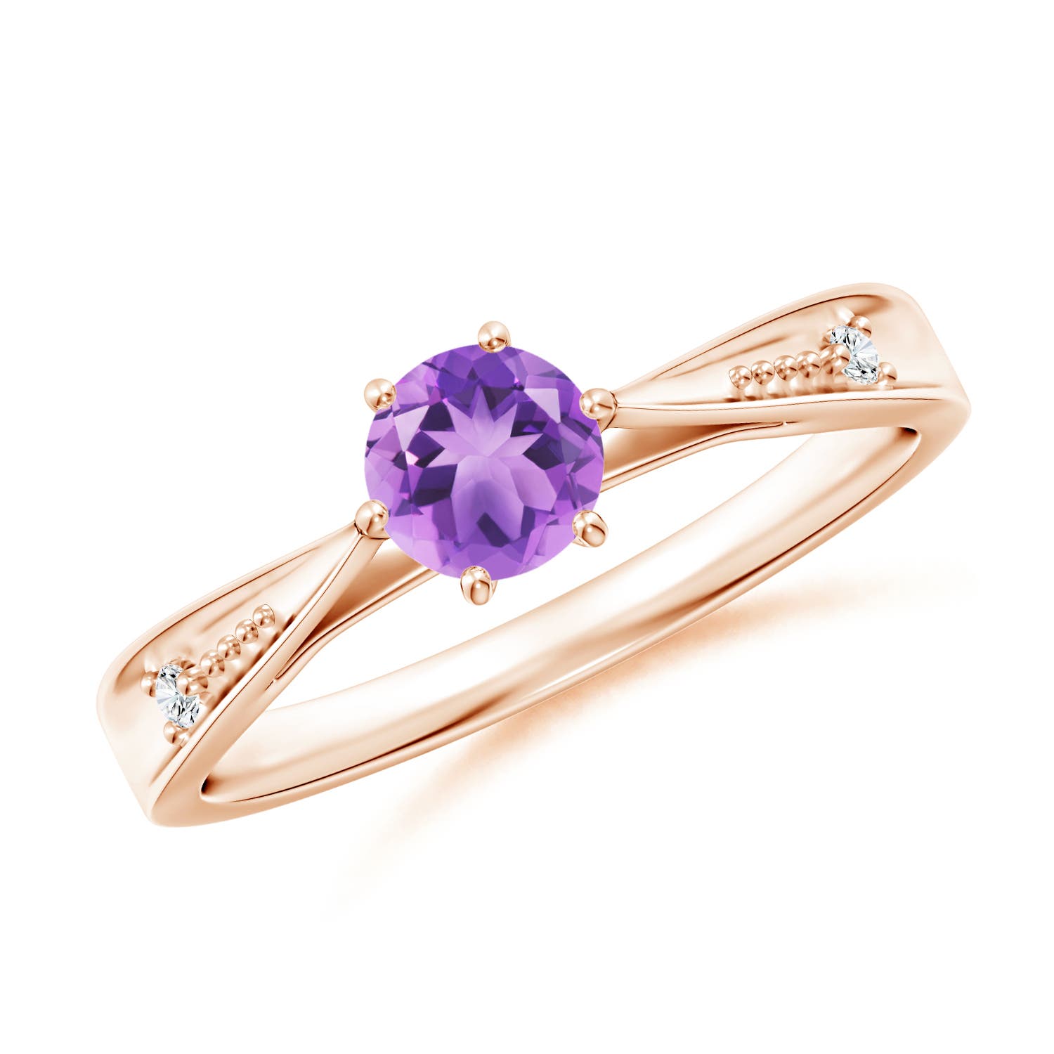 A - Amethyst / 0.47 CT / 14 KT Rose Gold