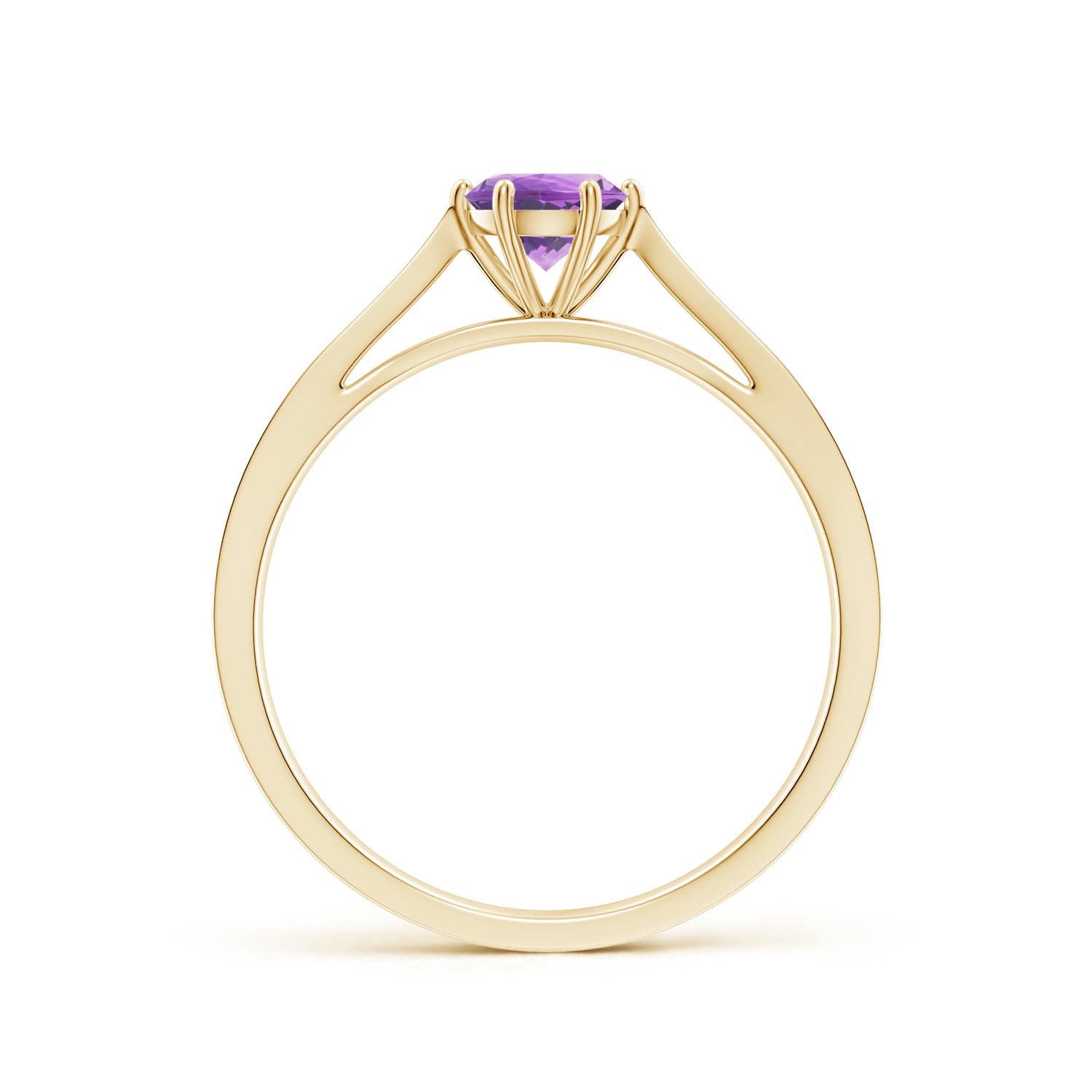 A - Amethyst / 0.47 CT / 14 KT Yellow Gold