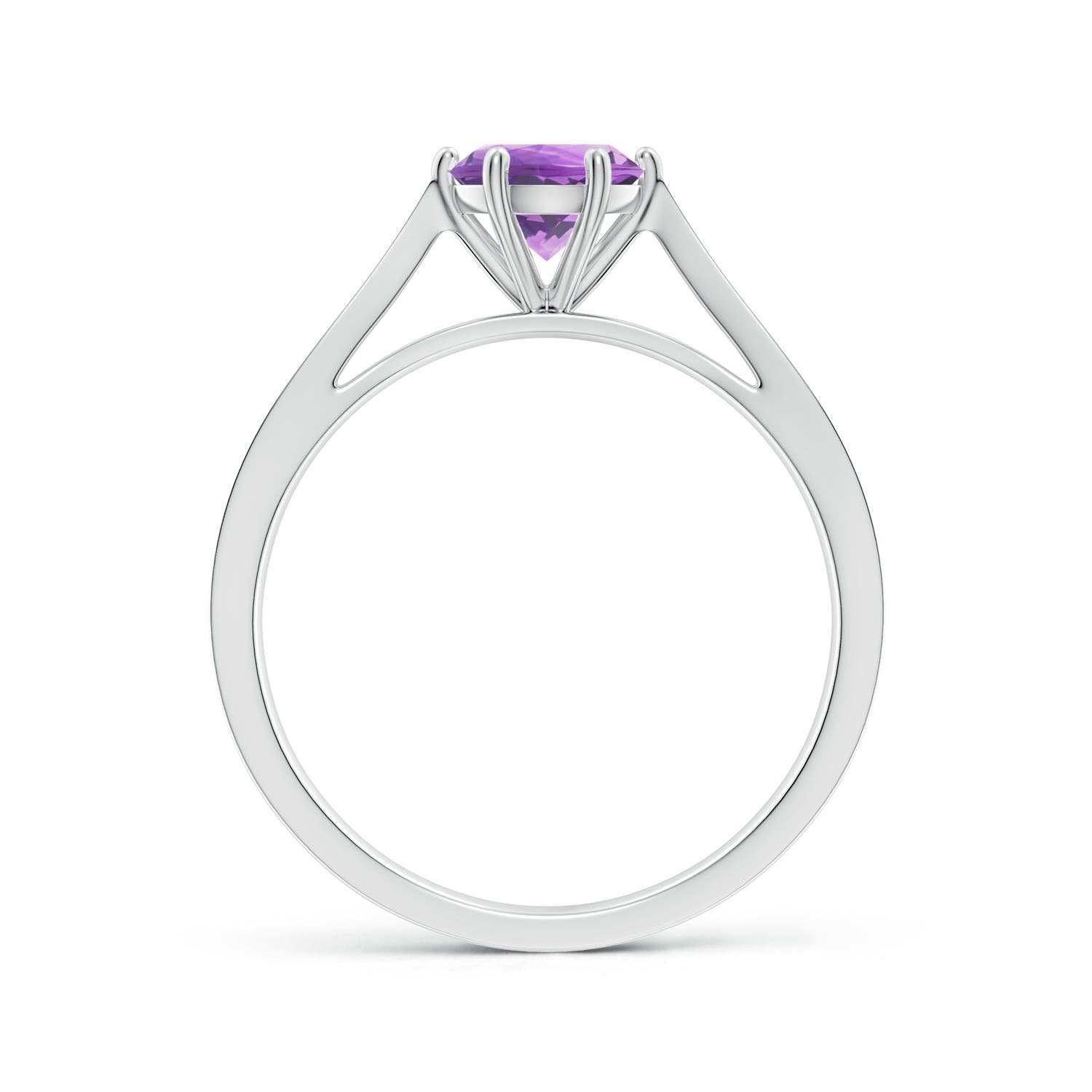 A - Amethyst / 0.82 CT / 14 KT White Gold