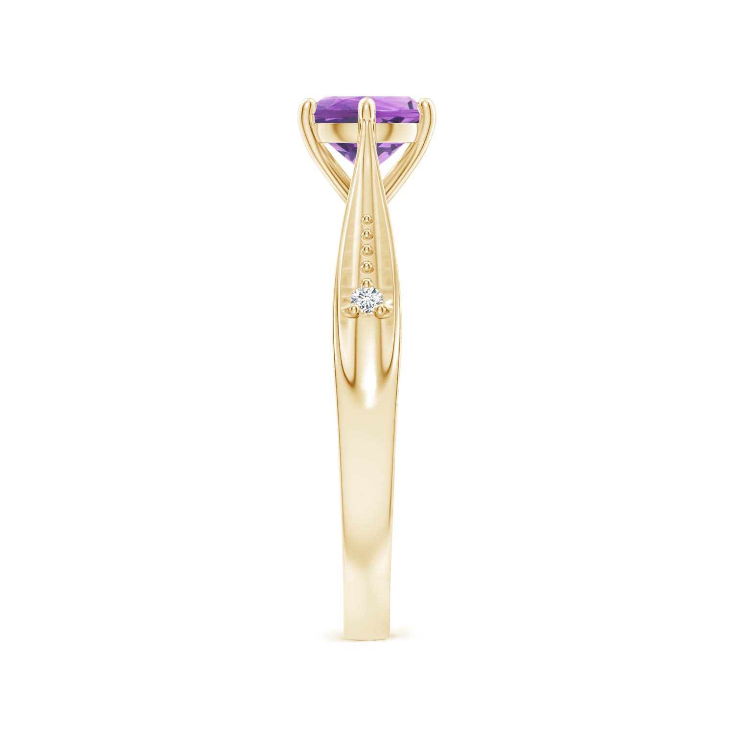 A - Amethyst / 0.82 CT / 14 KT Yellow Gold