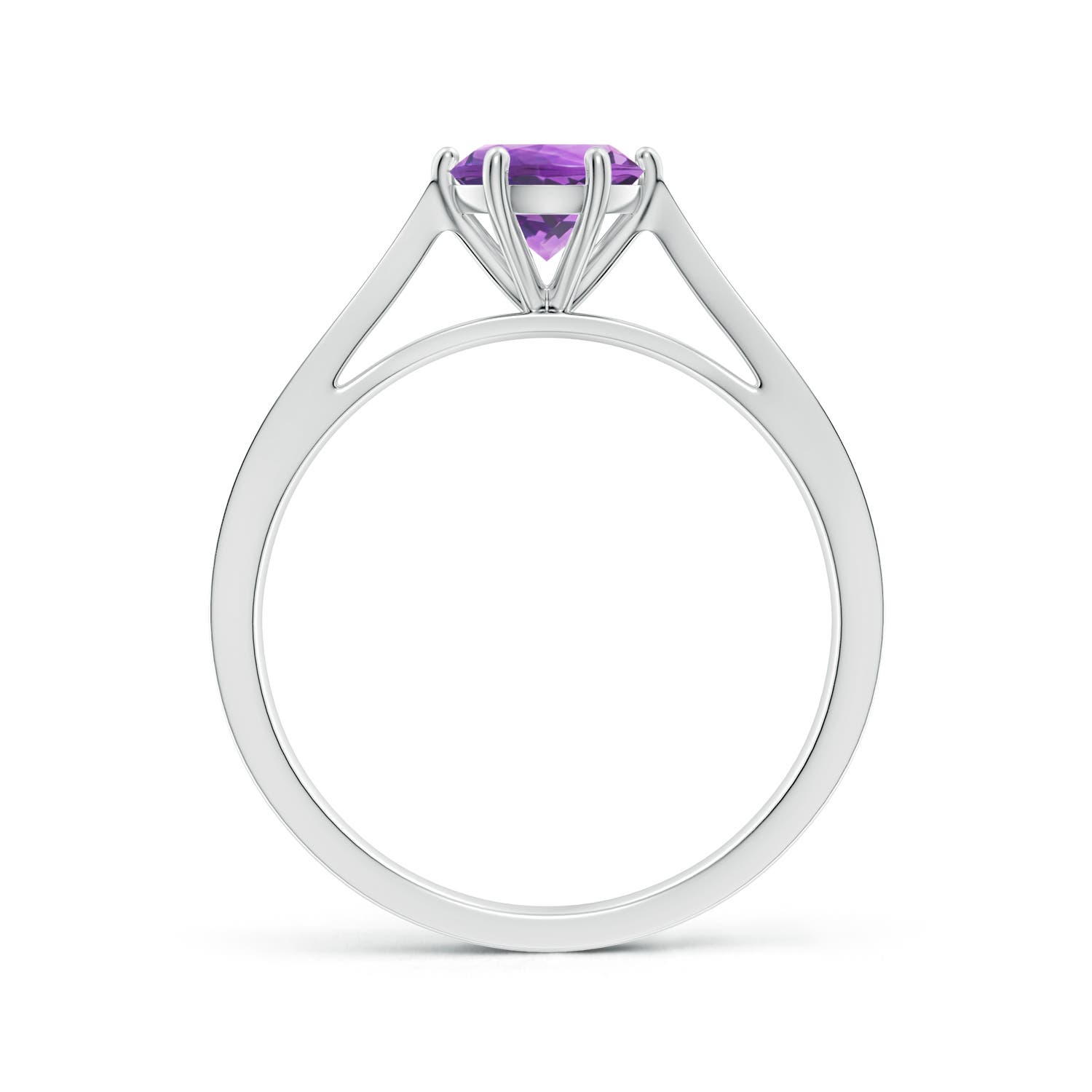 AA - Amethyst / 0.82 CT / 14 KT White Gold