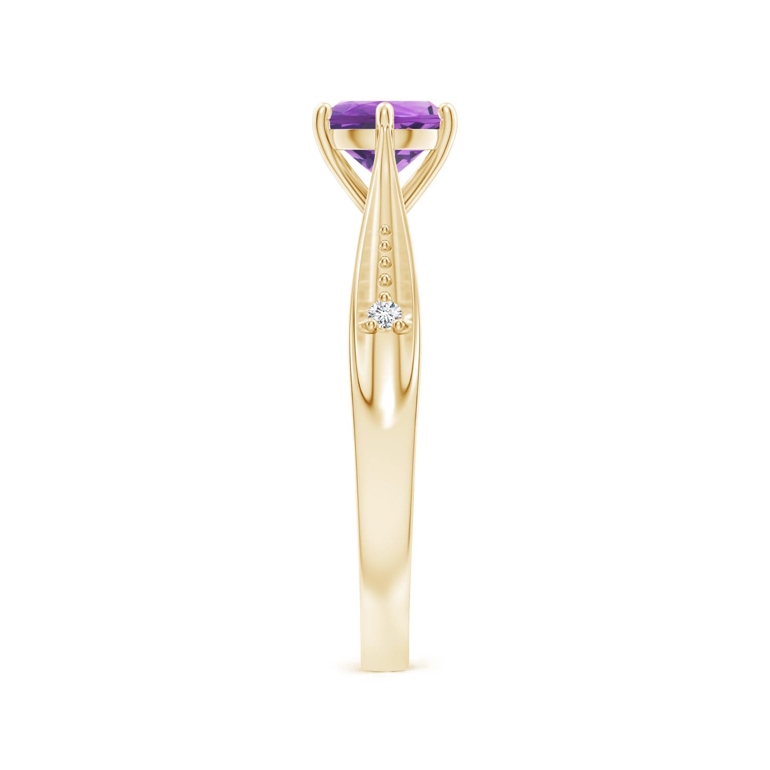 AA - Amethyst / 0.82 CT / 14 KT Yellow Gold