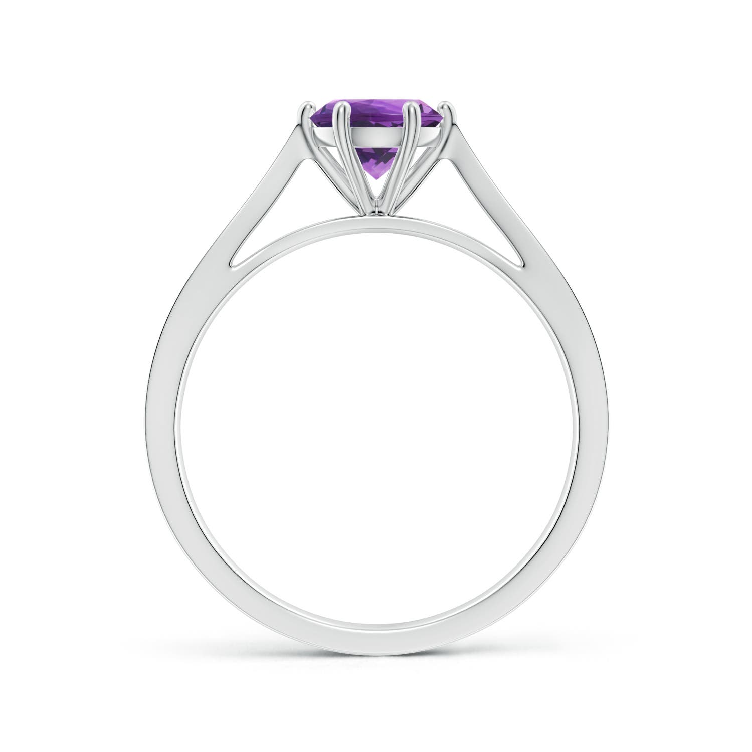 AAA - Amethyst / 0.82 CT / 14 KT White Gold