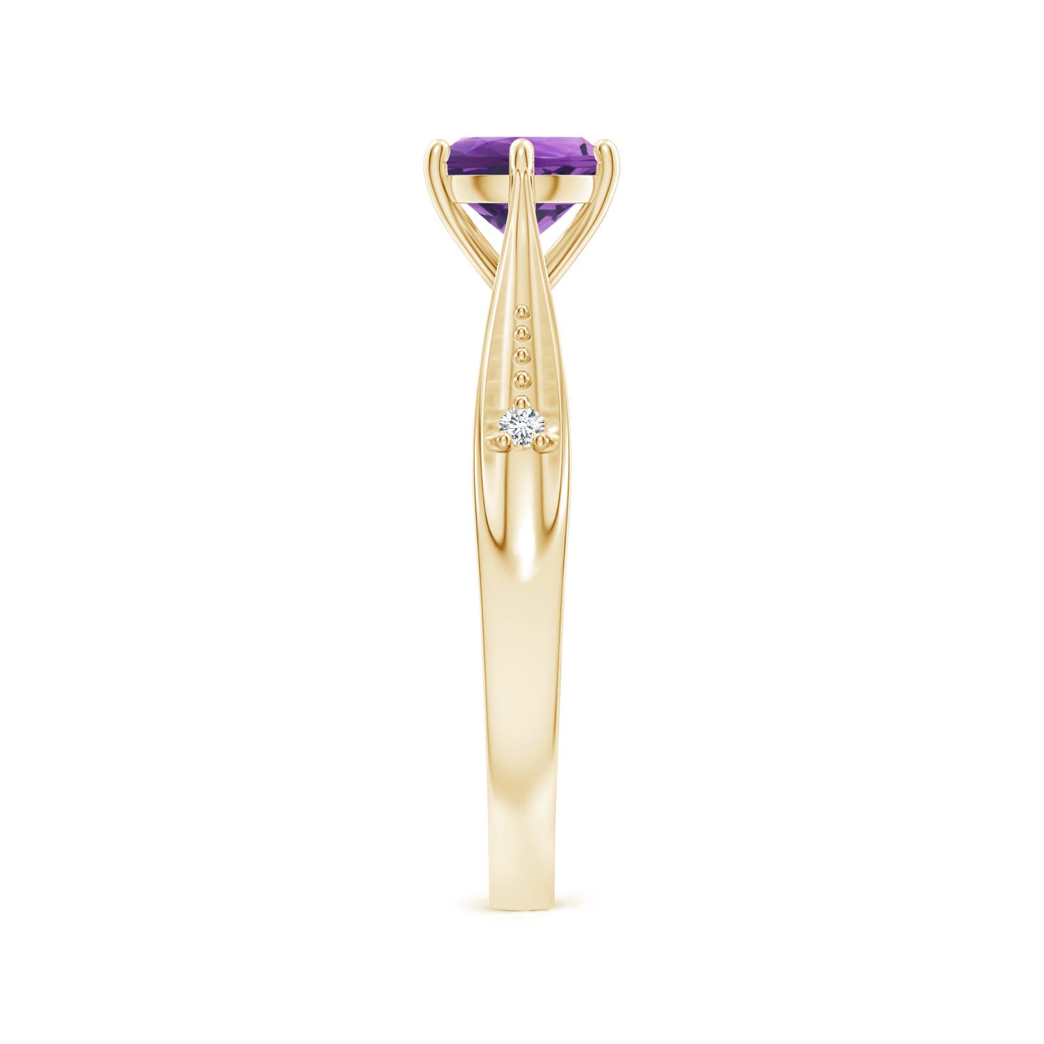 AAA - Amethyst / 0.82 CT / 14 KT Yellow Gold