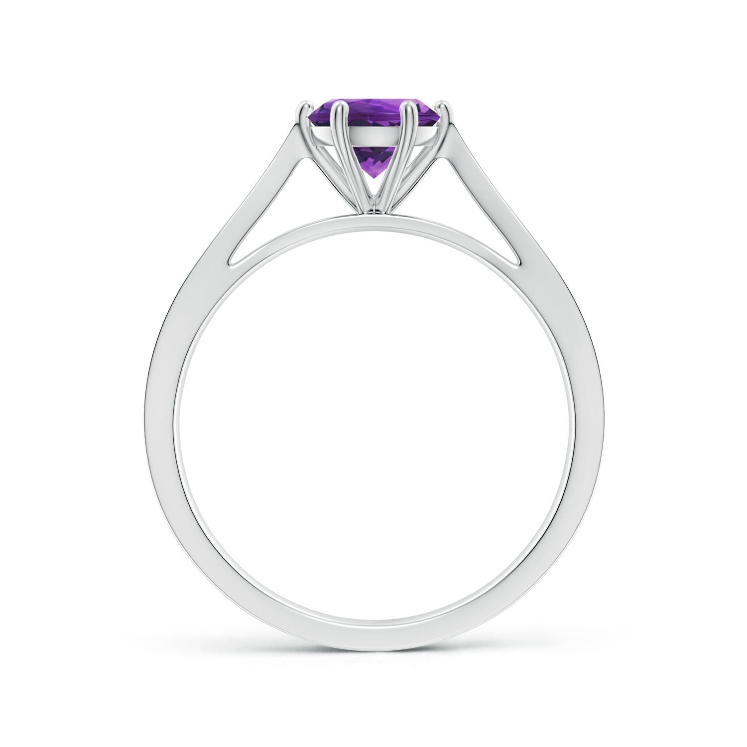 AAAA - Amethyst / 0.82 CT / 14 KT White Gold