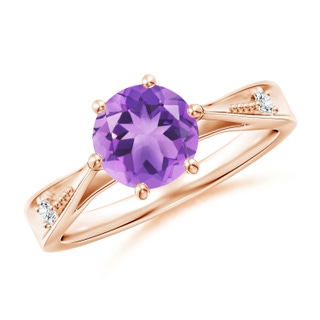 Round A Amethyst