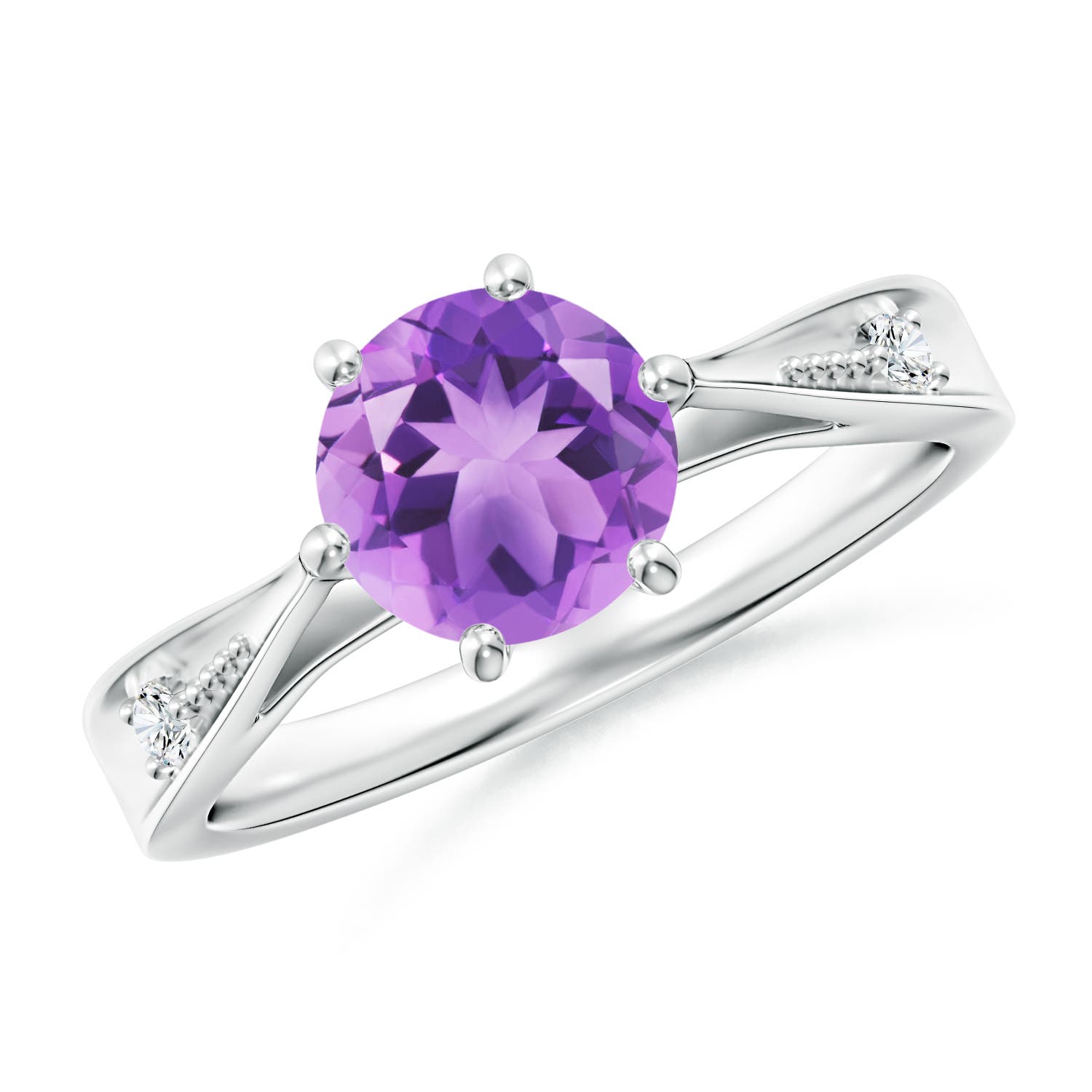 A - Amethyst / 1.18 CT / 14 KT White Gold