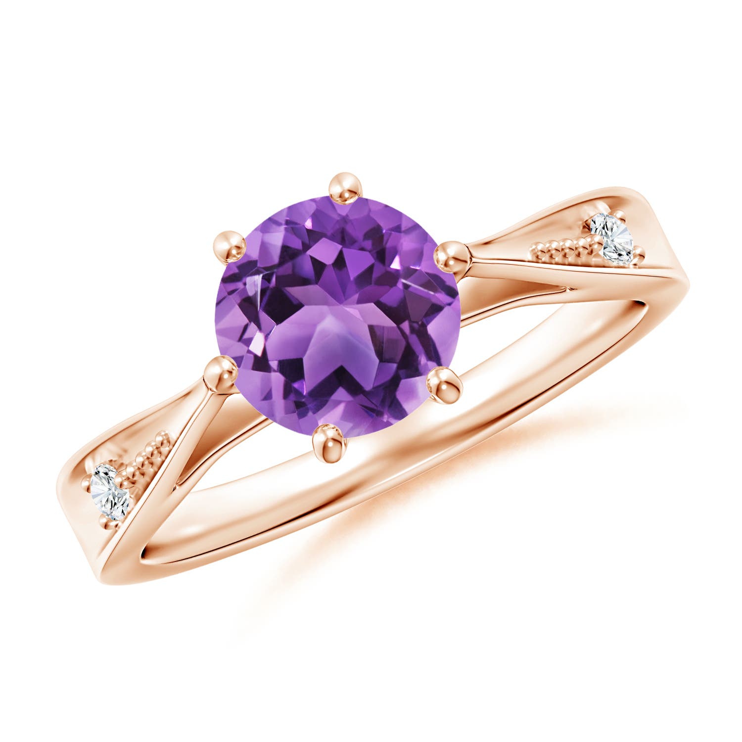 AA - Amethyst / 1.18 CT / 14 KT Rose Gold