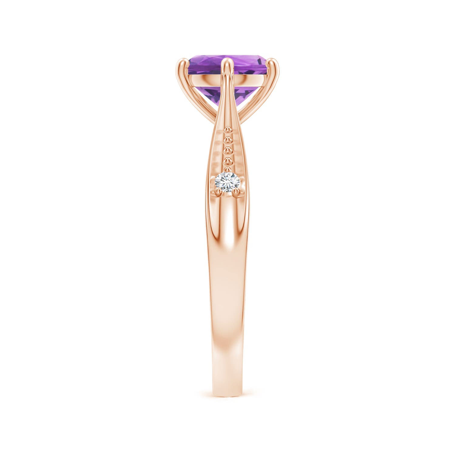 AA - Amethyst / 1.18 CT / 14 KT Rose Gold