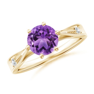 Round AA Amethyst