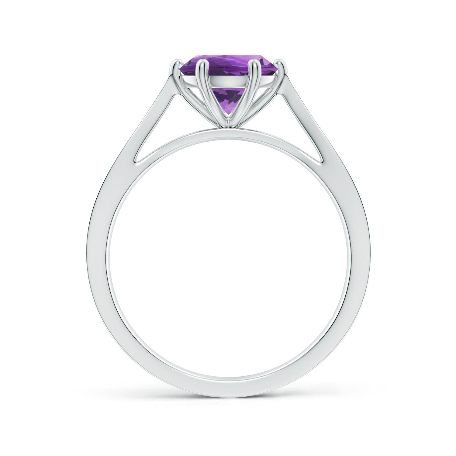 AAA - Amethyst / 1.18 CT / 14 KT White Gold