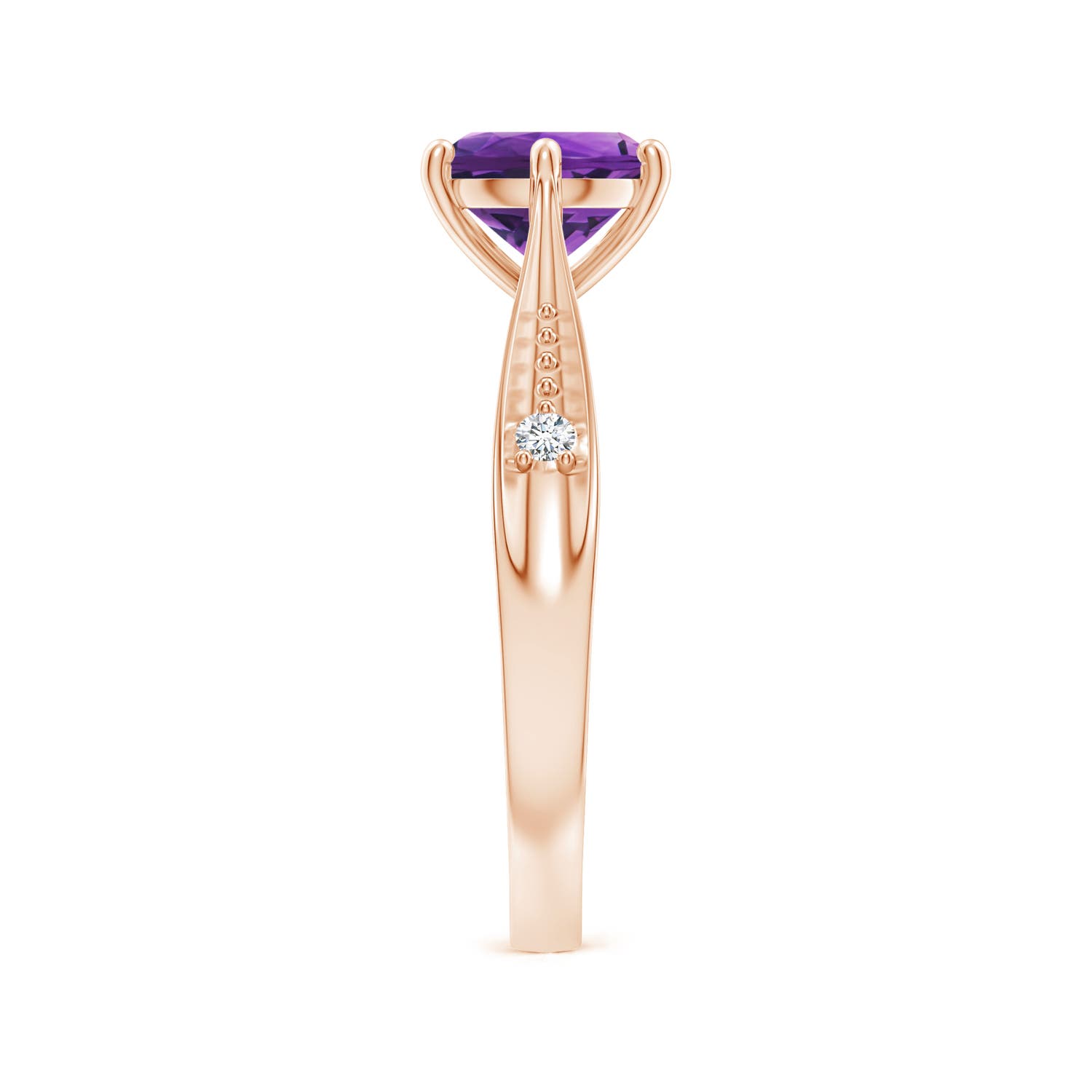 AAAA - Amethyst / 1.18 CT / 14 KT Rose Gold