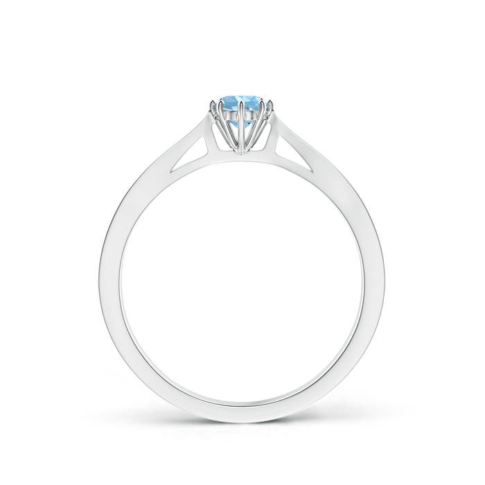 AAAA - Aquamarine / 0.21 CT / 14 KT White Gold