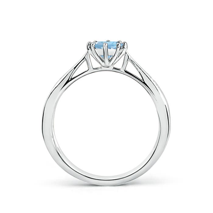 AAA - Aquamarine / 0.42 CT / 14 KT White Gold